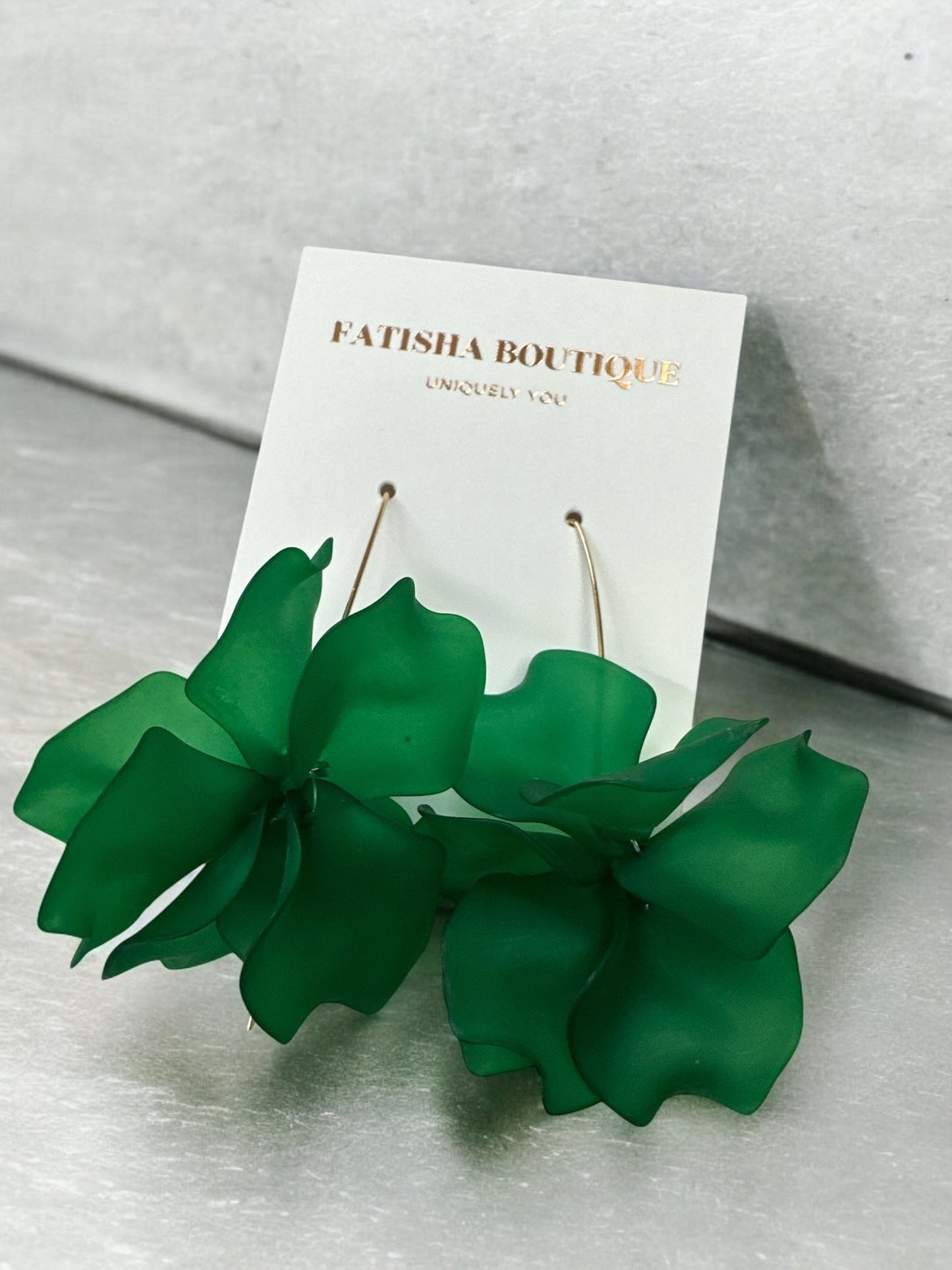 Lightweight Acrylic Flower Petals Wire Dangle Drop Earrings – Vibrant & Elegant - Fatisha Boutique