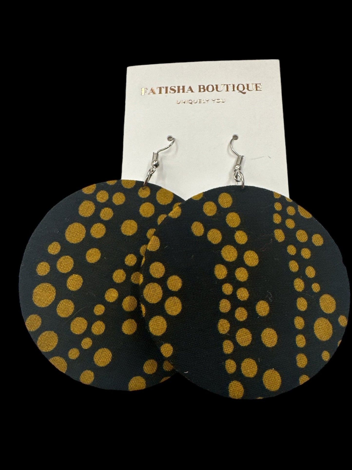 Lightweight African Printed Ankara Fabric Round Dangle Earrings - Fatisha Boutique