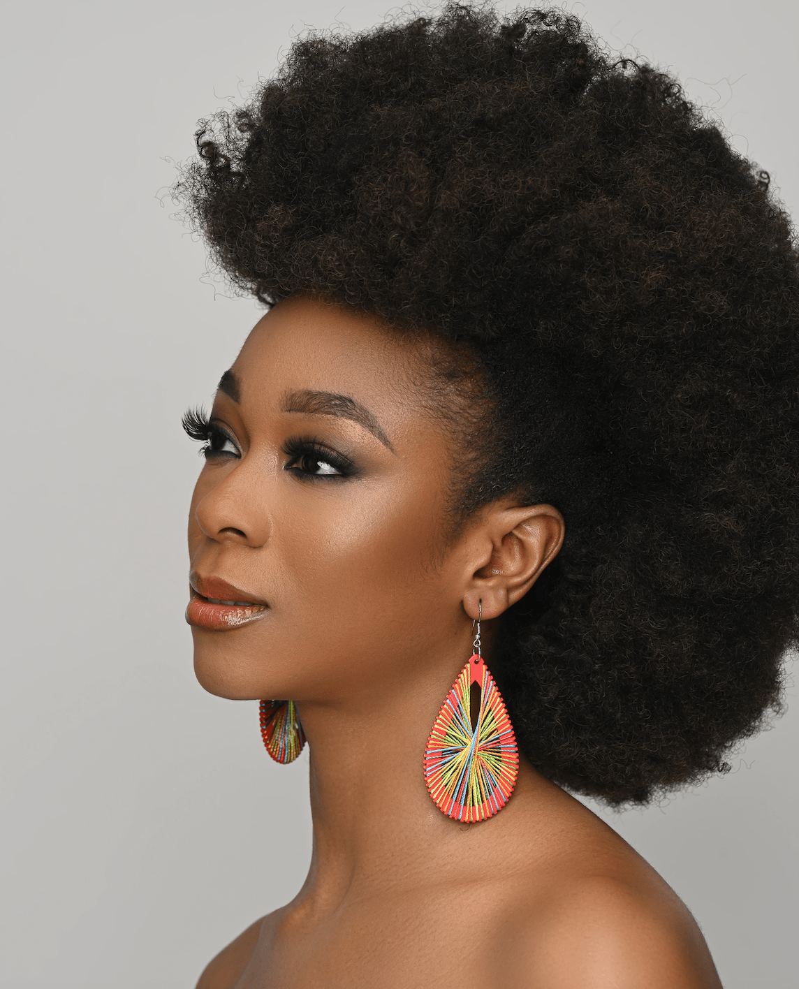 Lightweight Heritage Ethnic Tribal Wooden Thread Dangle Earrings - Fatisha Boutique
