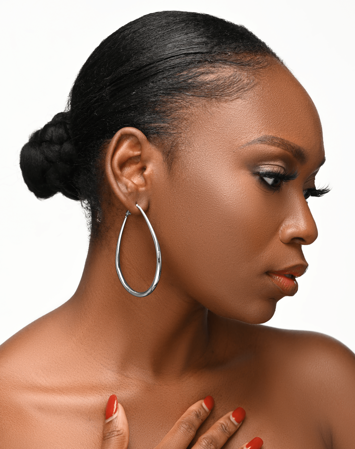 Lightweight Large Statement Oval Hoop Earrings - Fatisha Boutique