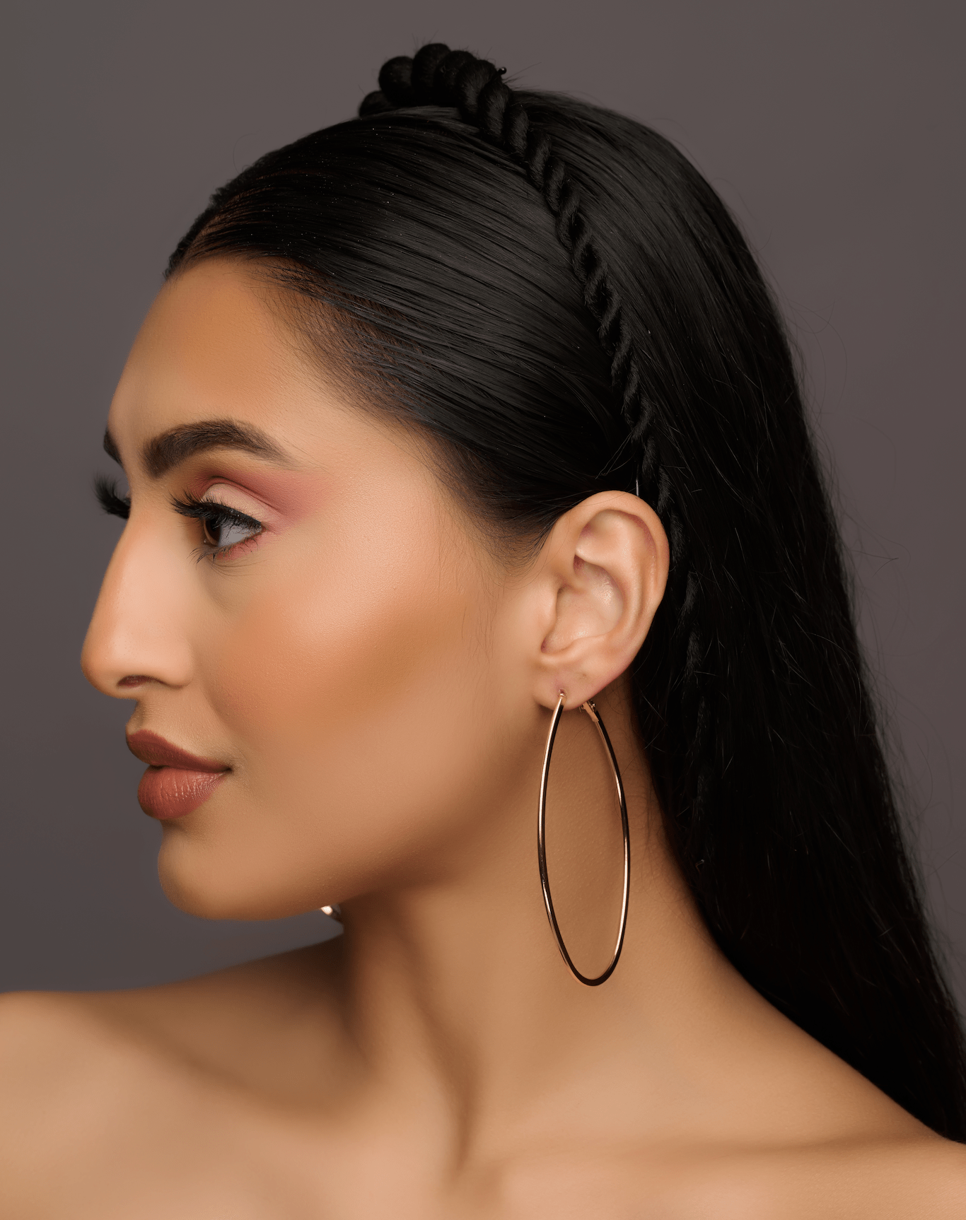 Lightweight Oval Statement Hoop Earrings - Fatisha Boutique