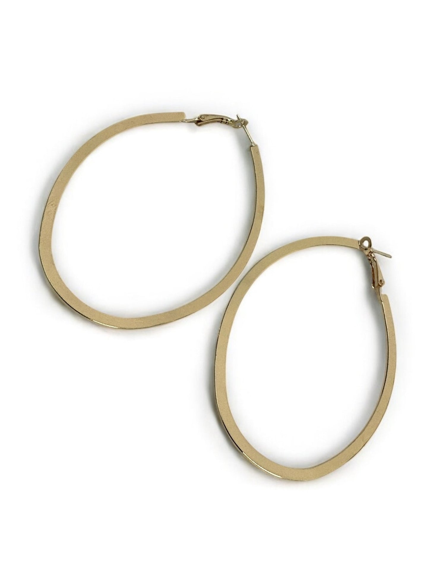 Lightweight Oval Statement Hoop Earrings - Fatisha Boutique