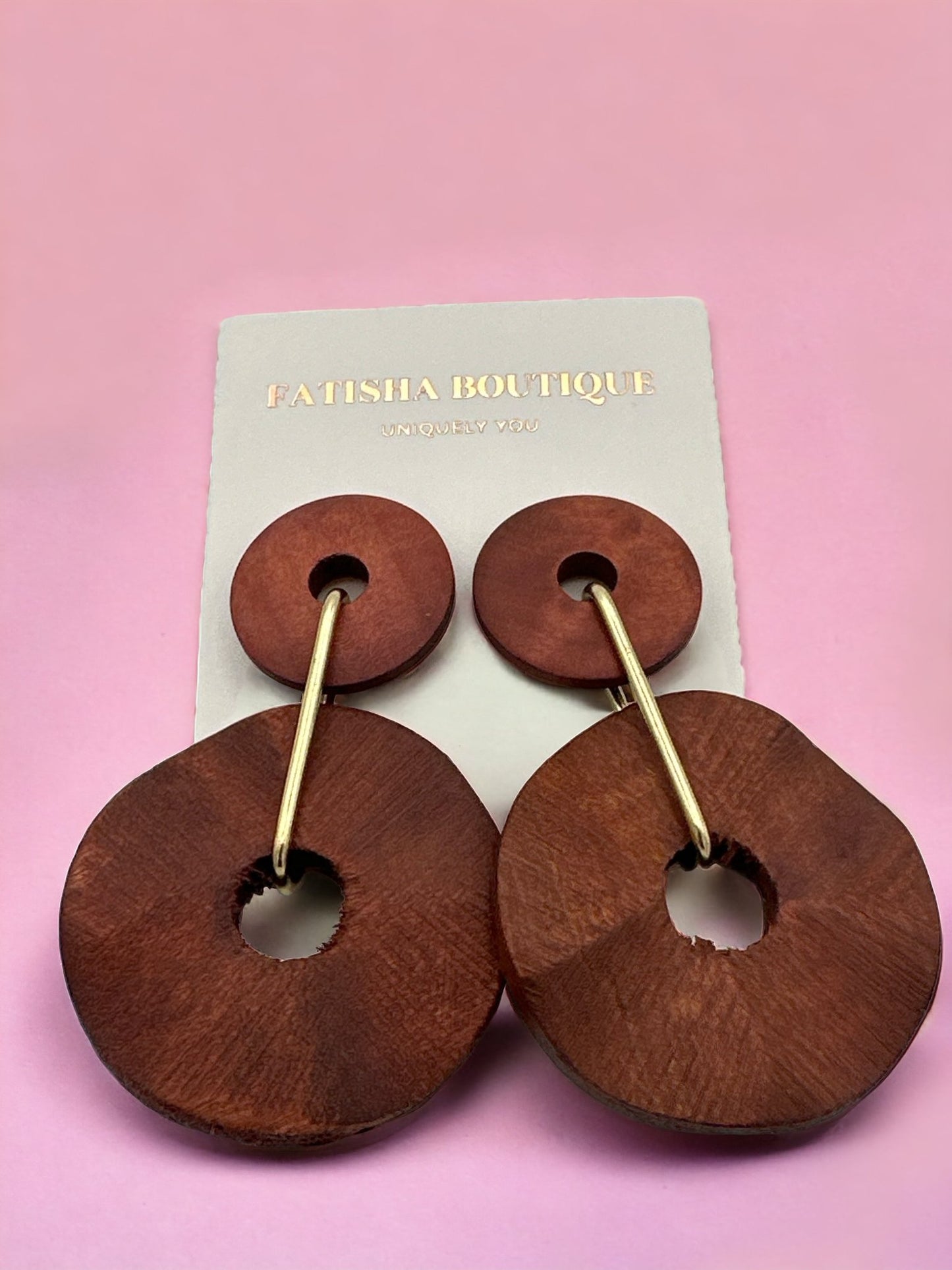 Lightweight Wooden Ethnic Dangle Earrings - Fatisha Boutique