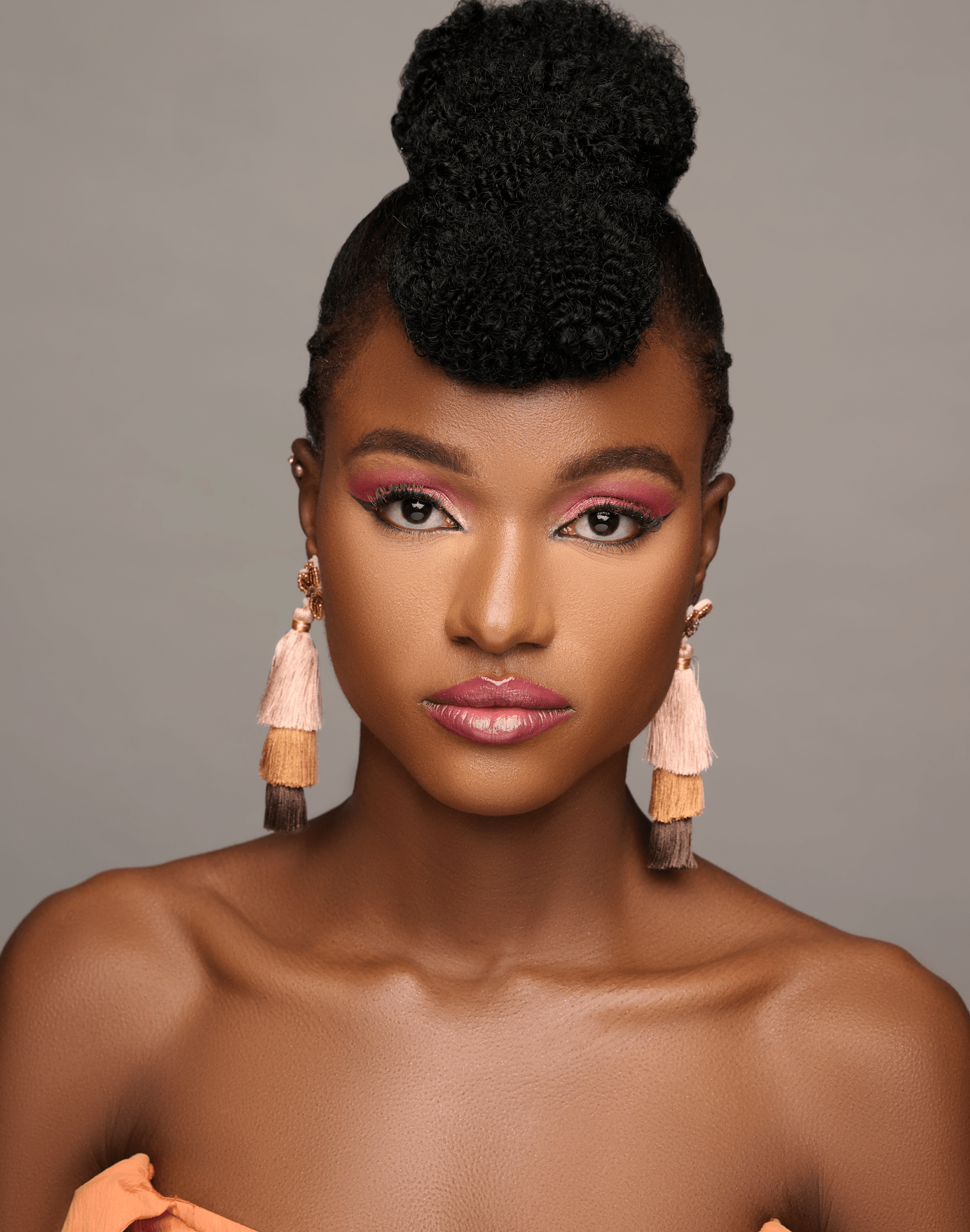 Long Bohemian Brown Thread Tassel Statement Earrings - Fatisha Boutique