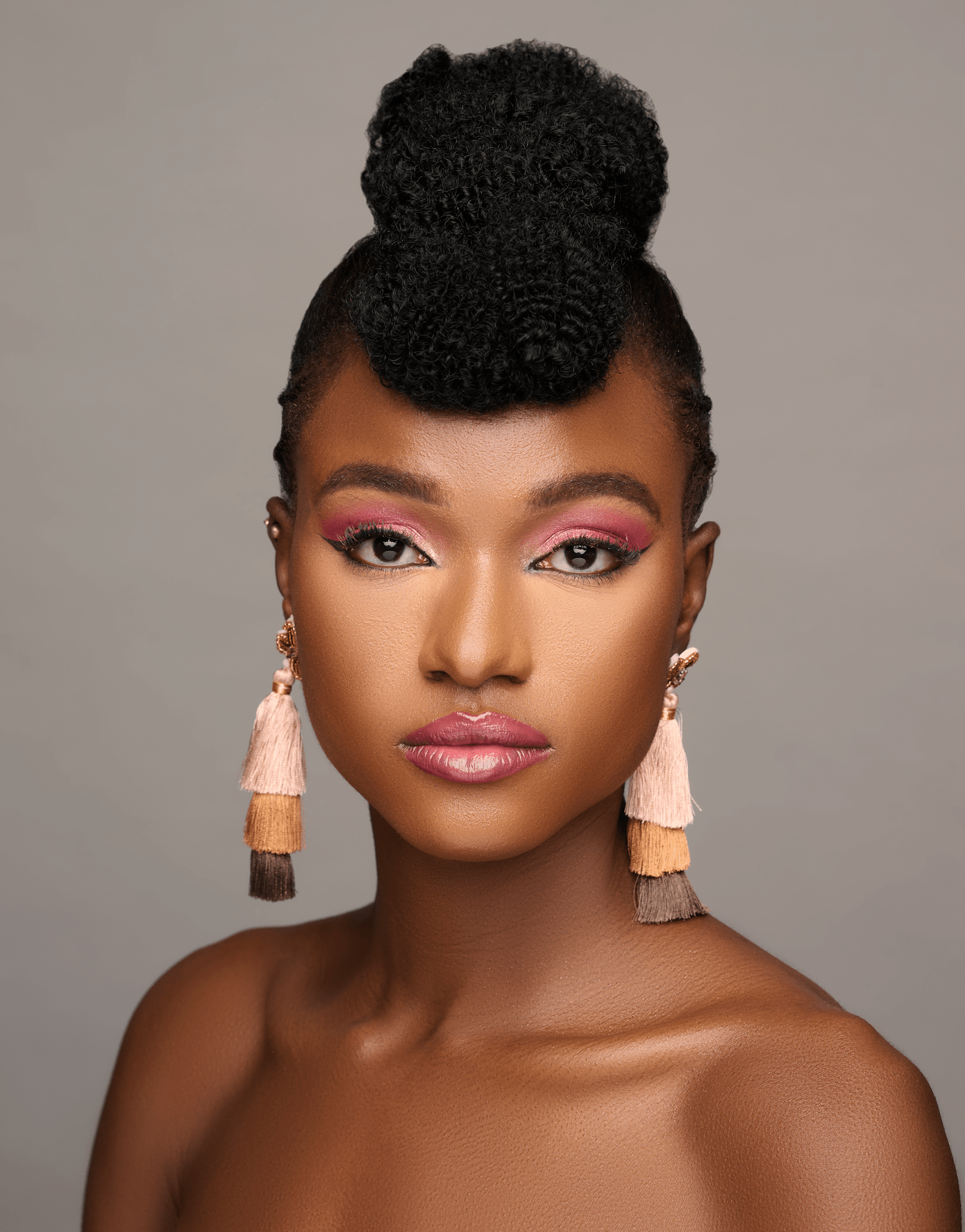 Long Bohemian Brown Thread Tassel Statement Earrings - Fatisha Boutique
