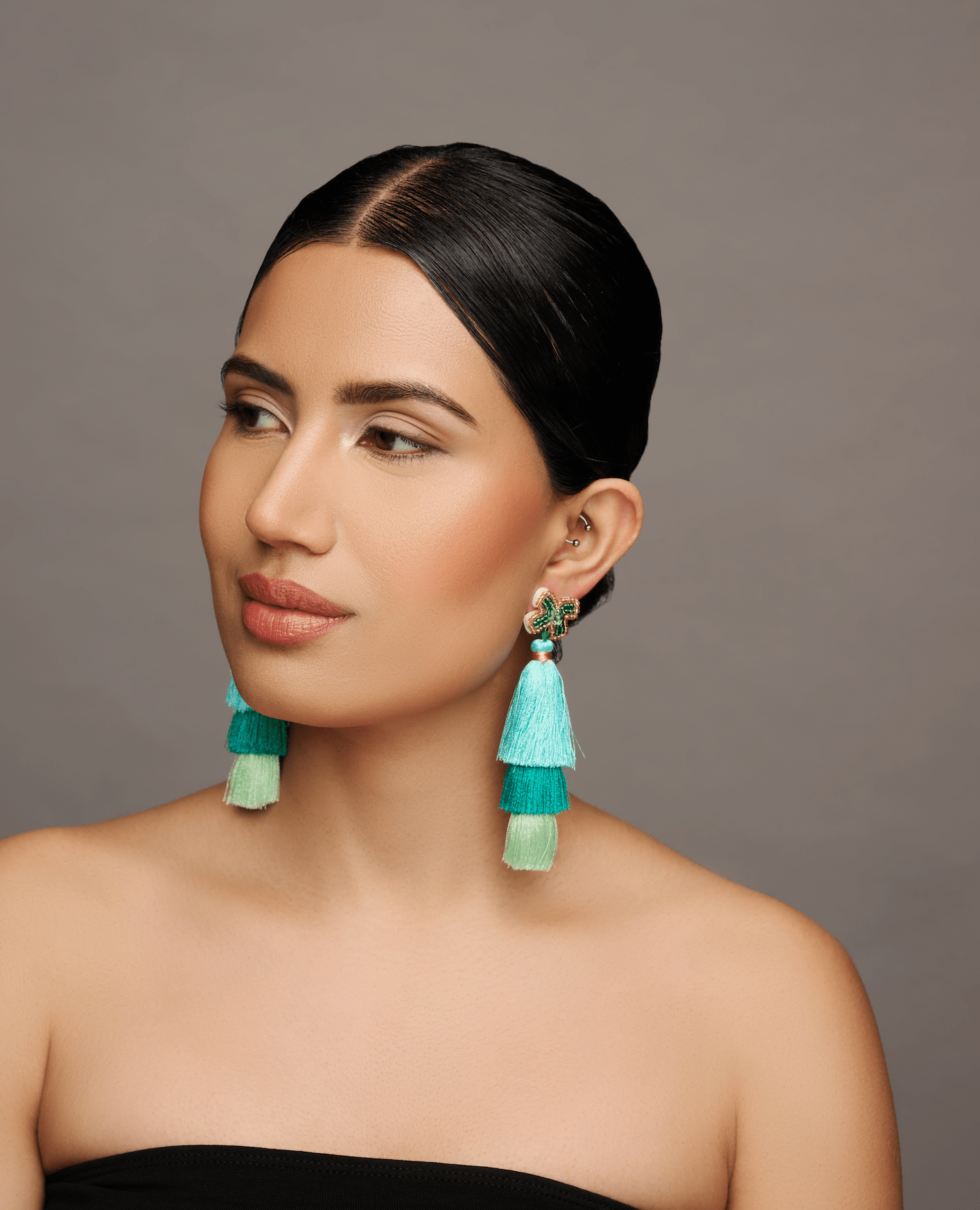 Long Bohemian Colourful Thread Tassel Statement Earrings - Fatisha Boutique