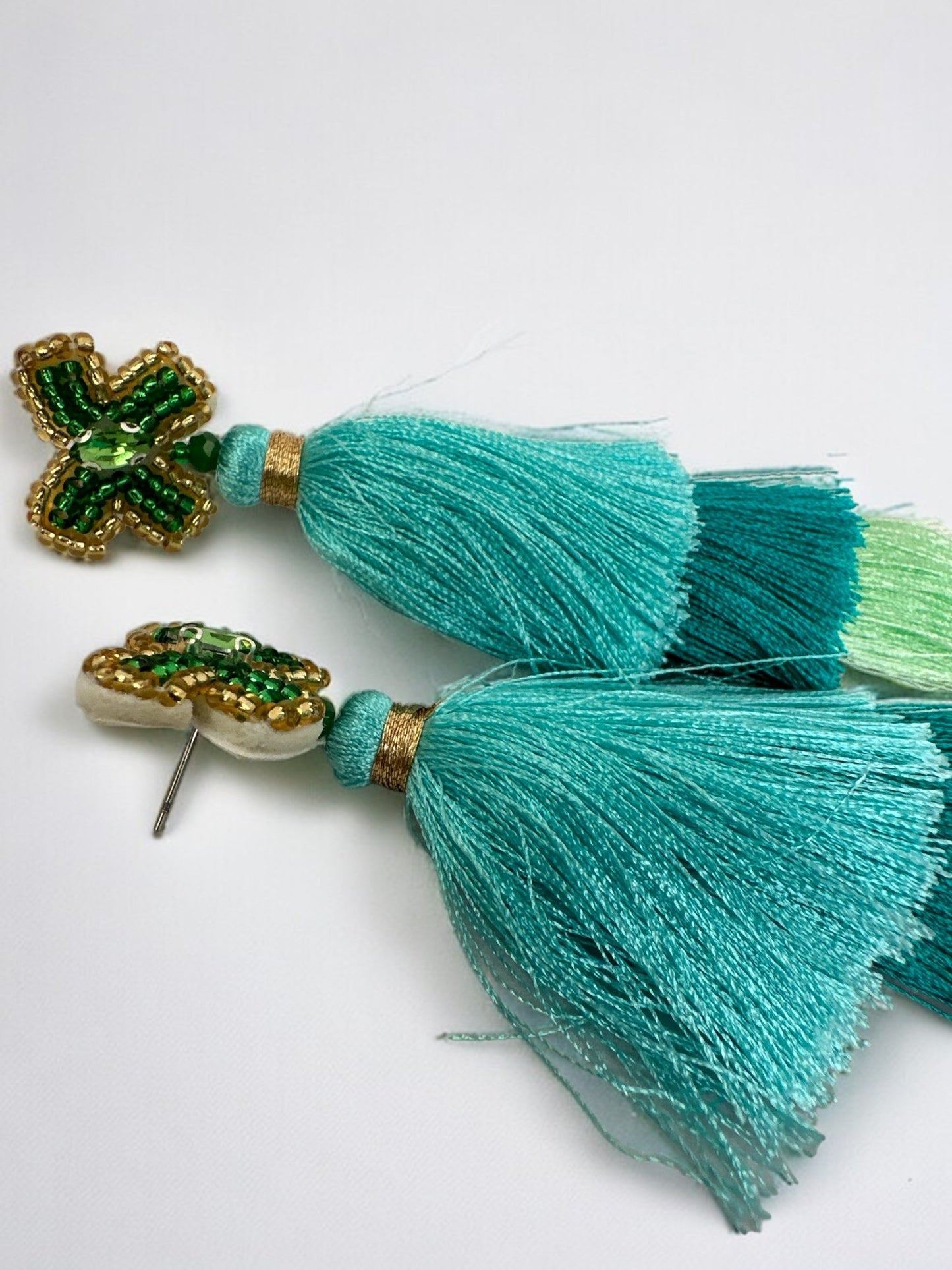 Long Bohemian Colourful Thread Tassel Statement Earrings - Fatisha Boutique