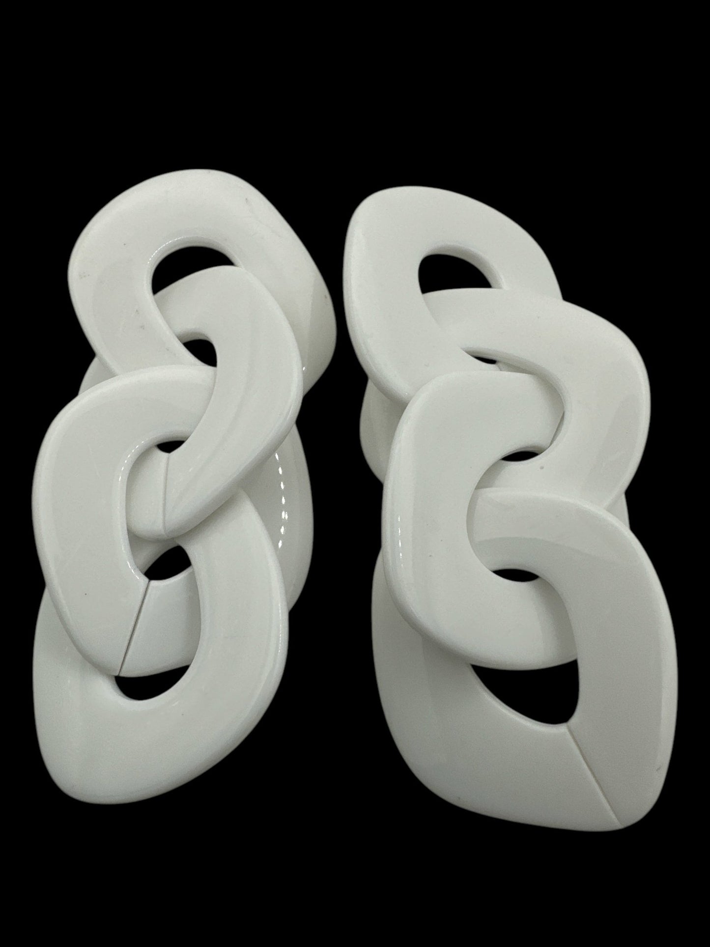 Long Bold Modern Acrylic Chain Statement Drop Earrings - Fatisha Boutique