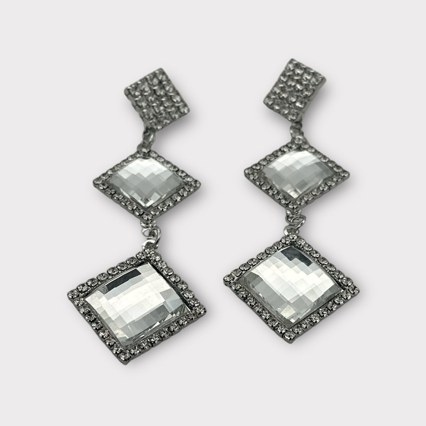 Long Crystal Rhinestone Drop Earrings - Elegant Statement Jewellery - Fatisha Boutique