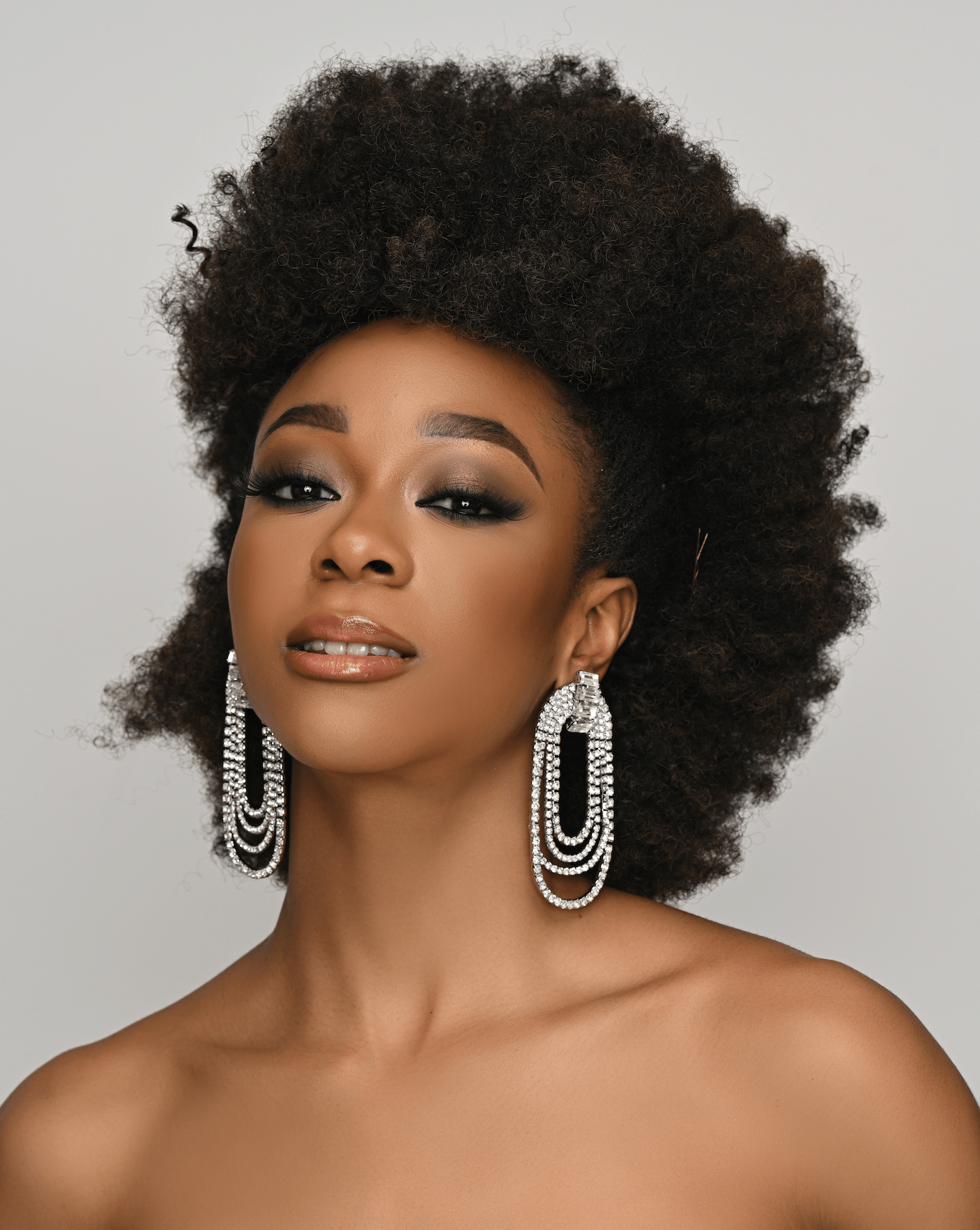 Long Elegant Diamante Rhinestone Statement Tassel Earrings - Fatisha Boutique