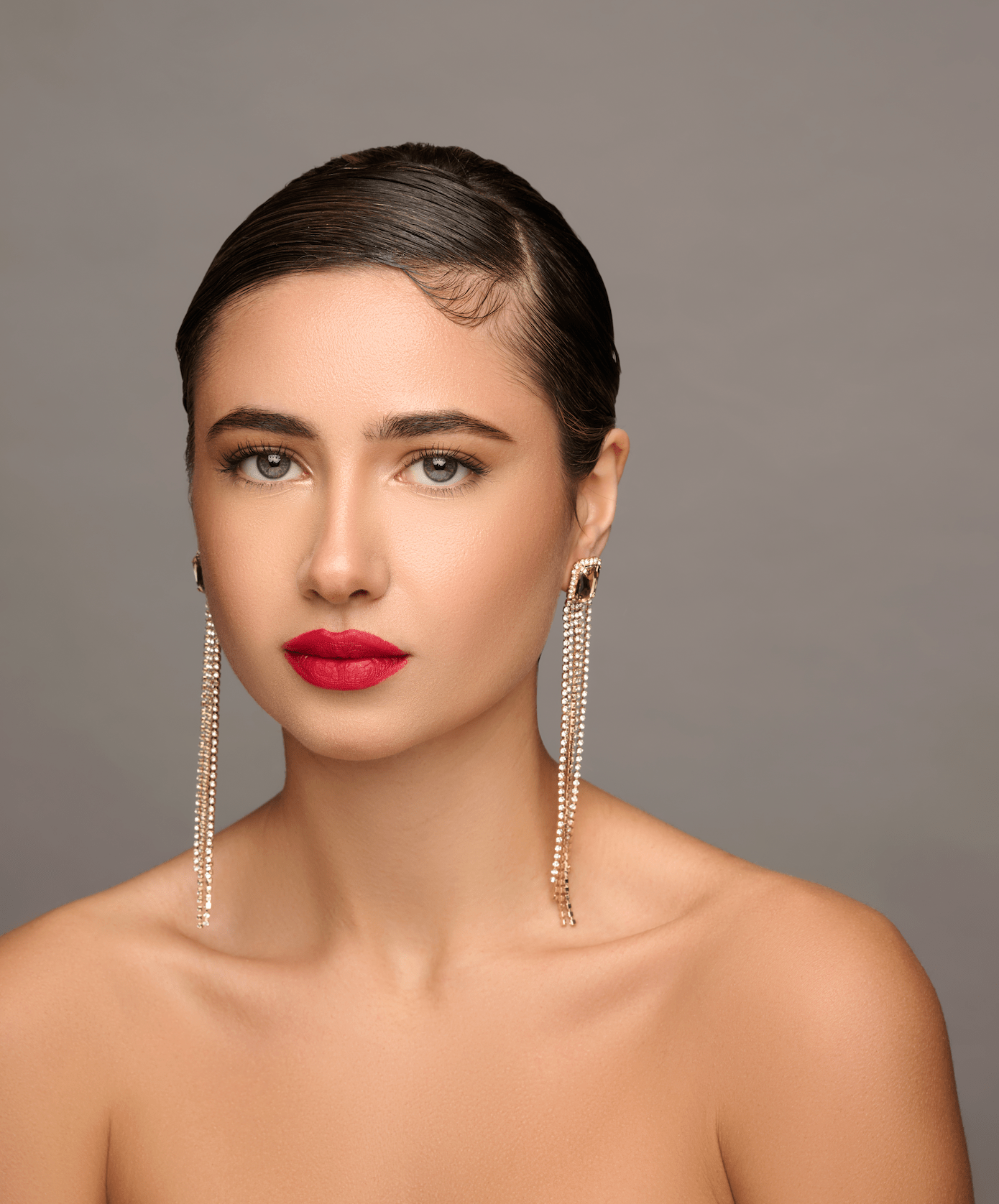 Long Elegant Diamante Rhinestone Tassel Earrings - Fatisha Boutique