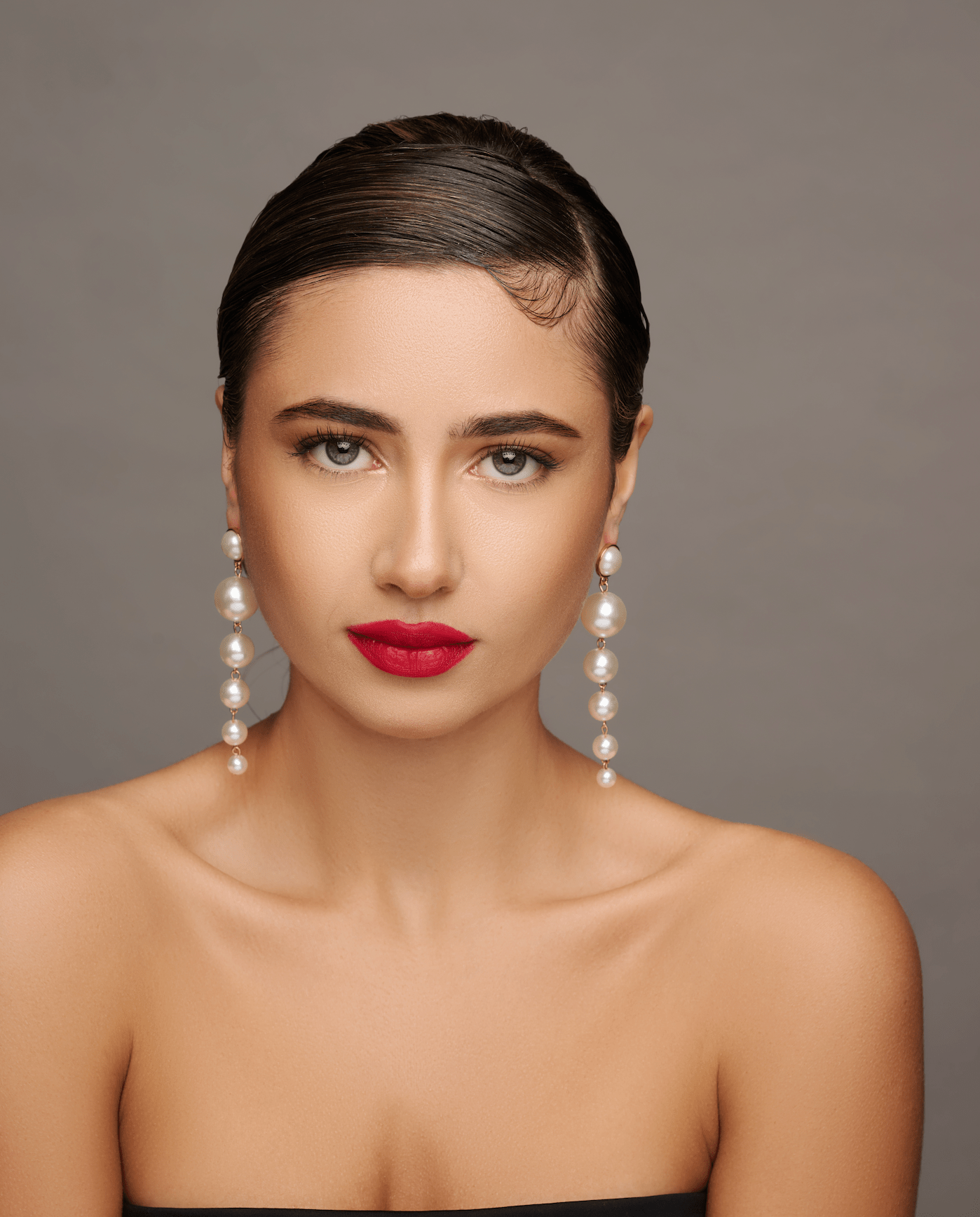 Long Elegant Faux Pearl Stud Dangle Earrings – Timeless & Chic - Fatisha Boutique