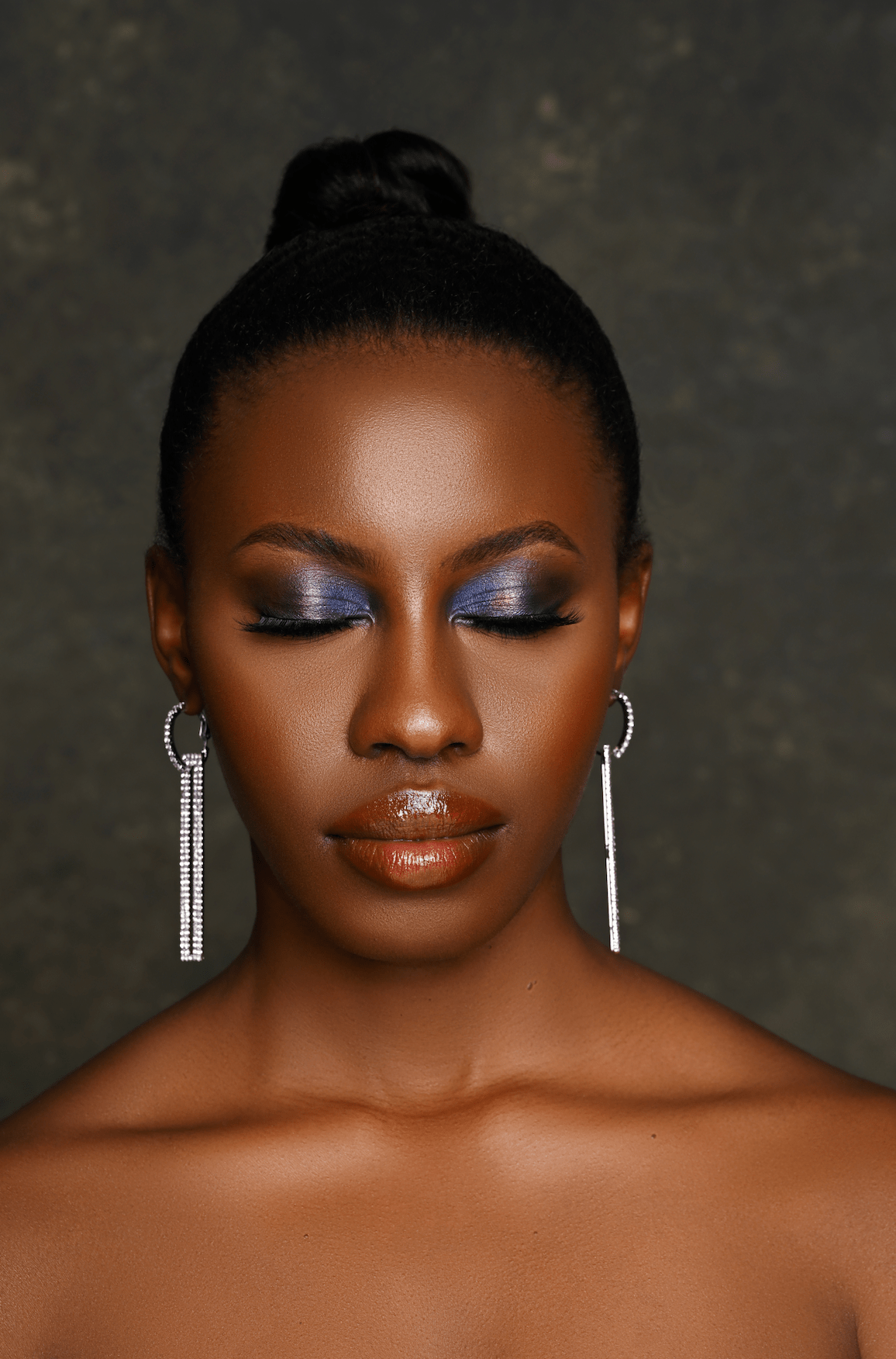Long Elegant Rhinestone Rectangle Dangle Earrings - Fatisha Boutique