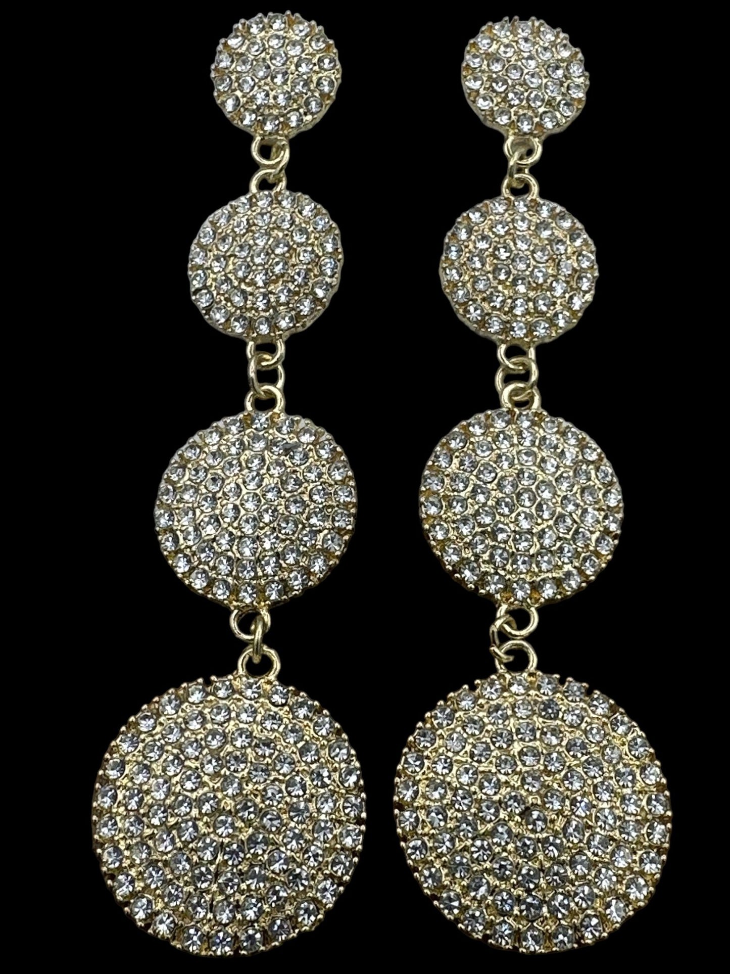 Long Elegant Sparkling Stud Dangle Earrings - Fatisha Boutique
