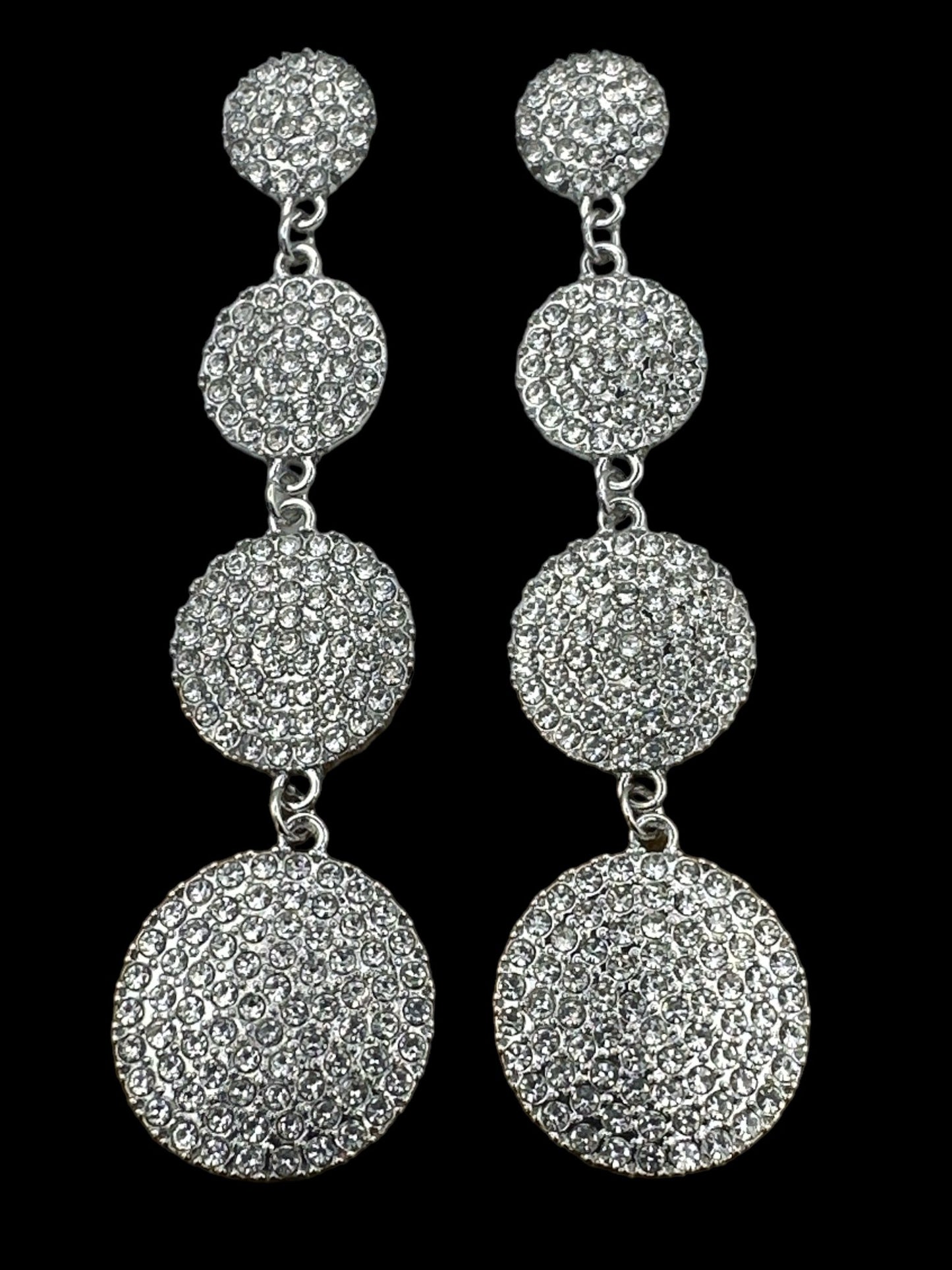 Long Elegant Sparkling Stud Dangle Earrings - Fatisha Boutique