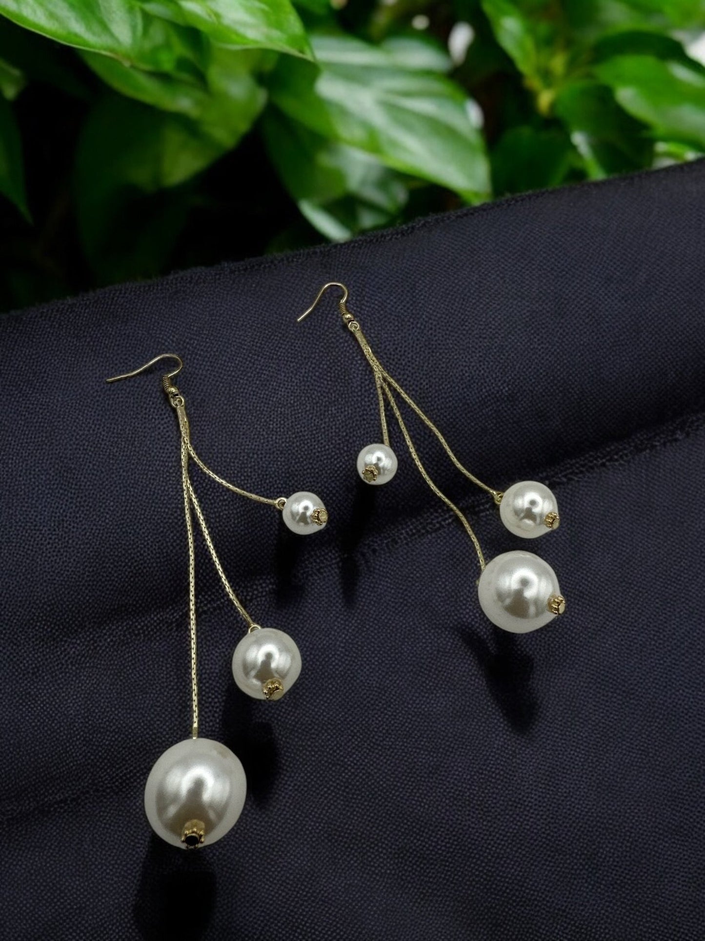 Long Faux Pearl Dangle Earrings - Fatisha Boutique