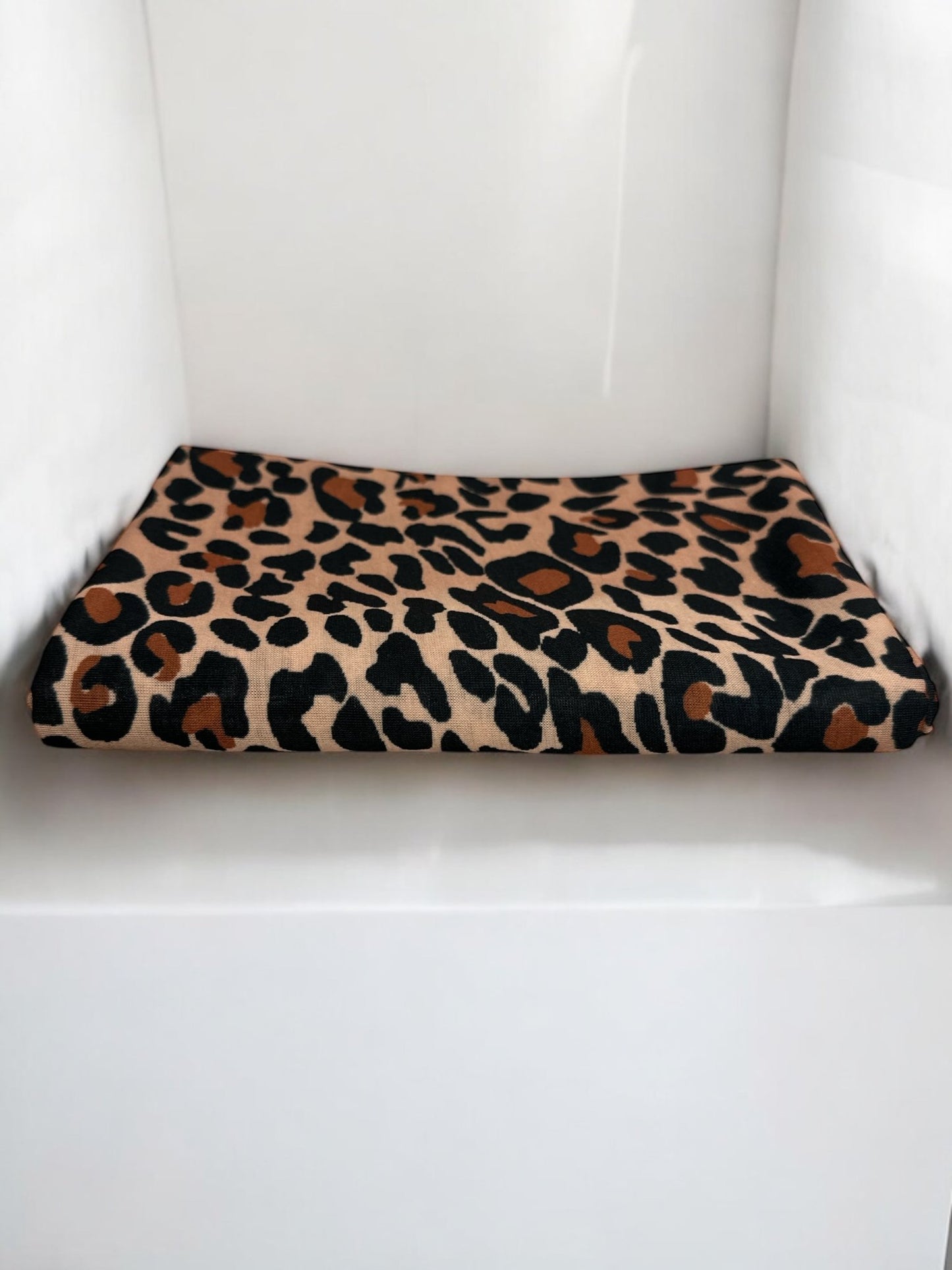 Long Stretch Soft Jersey Animal Print Knit Fabric Turban Head Wrap - Fatisha Boutique