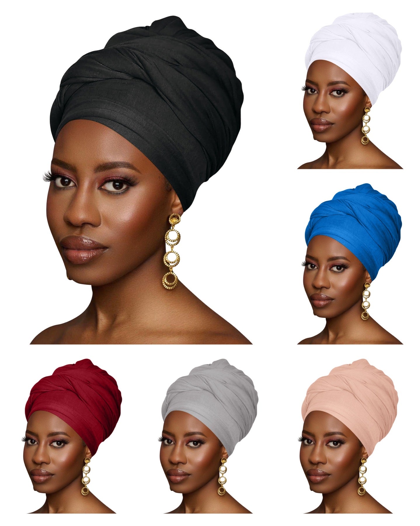 Long Stretch Soft Jersey Knit Fabric Turban Head Wrap – Stylish & Comfortable Headscarf for Women - Fatisha Boutique