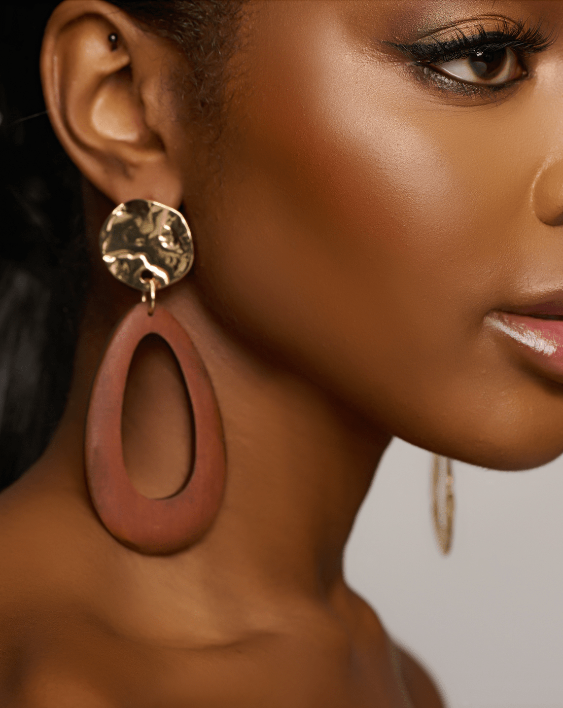 Long Wooden Asymmetric Designed Ethnic Dangle Earrings - Fatisha Boutique