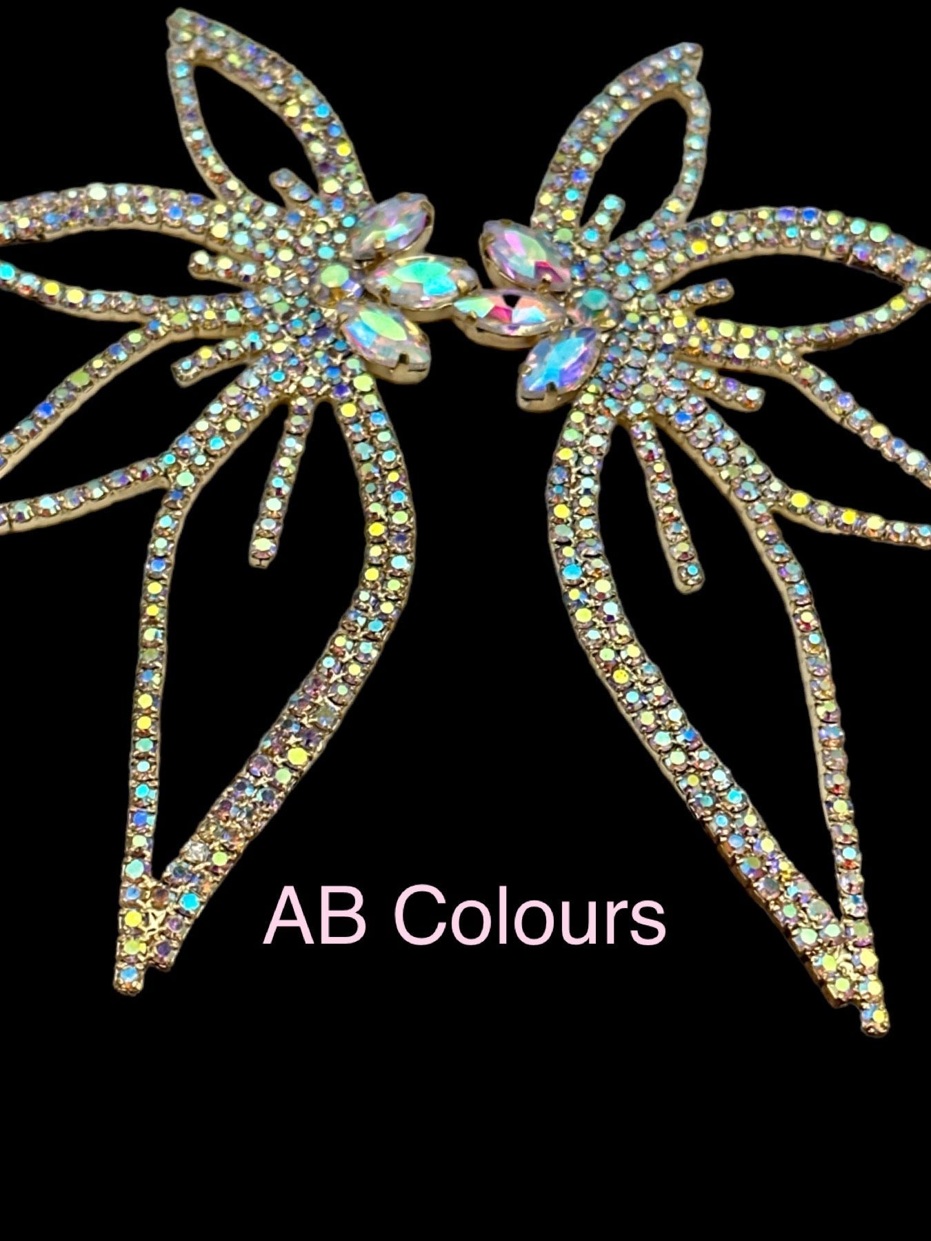 Luxury Crystal Rhinestones Flower Shape Designed Statement Stud Earrings - Fatisha Boutique