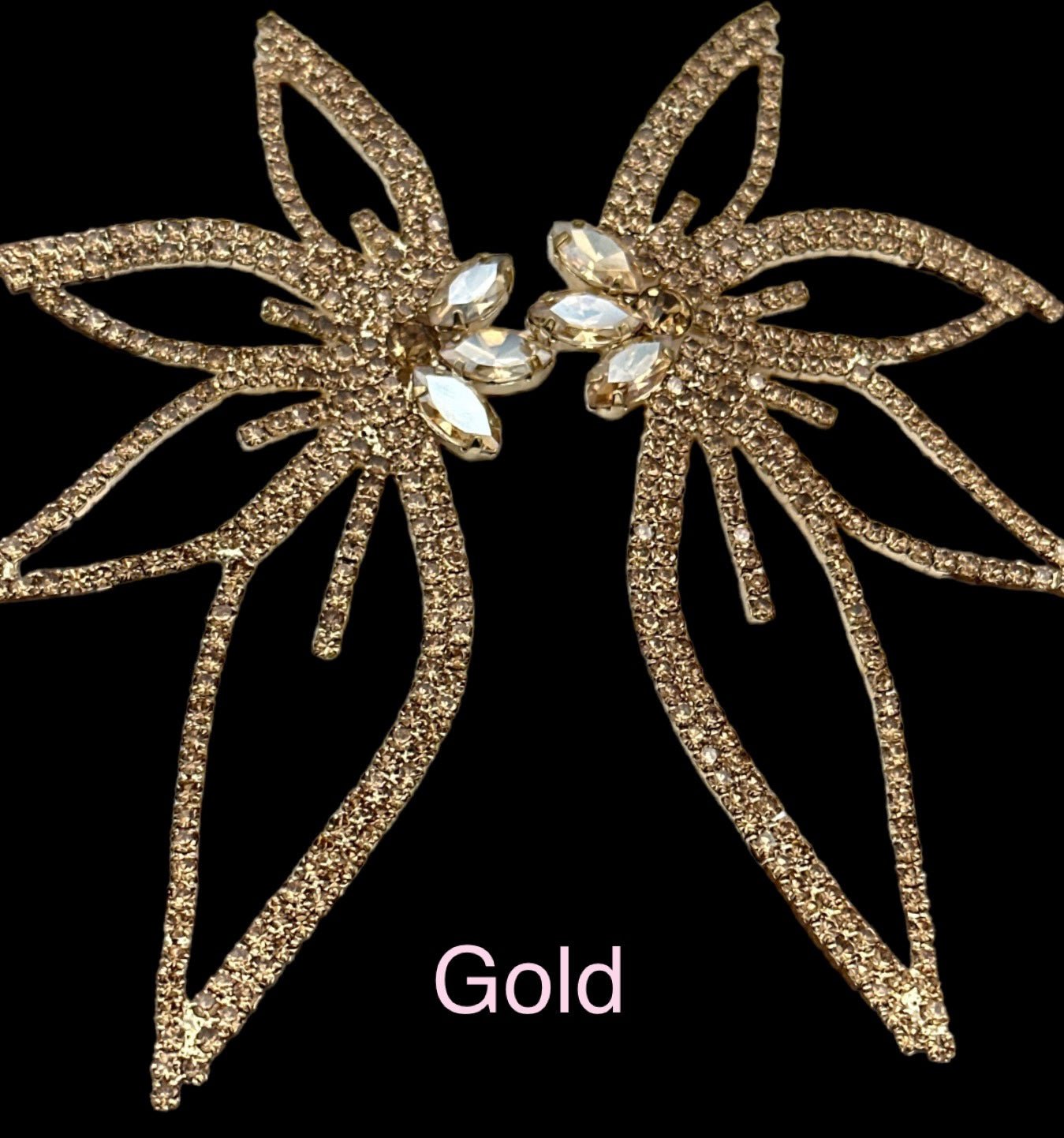Luxury Crystal Rhinestones Flower Shape Designed Statement Stud Earrings - Fatisha Boutique