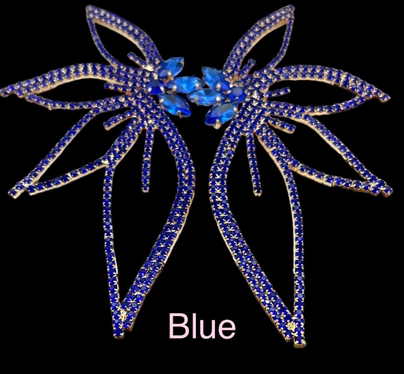 Luxury Crystal Rhinestones Flower Shape Designed Statement Stud Earrings - Fatisha Boutique