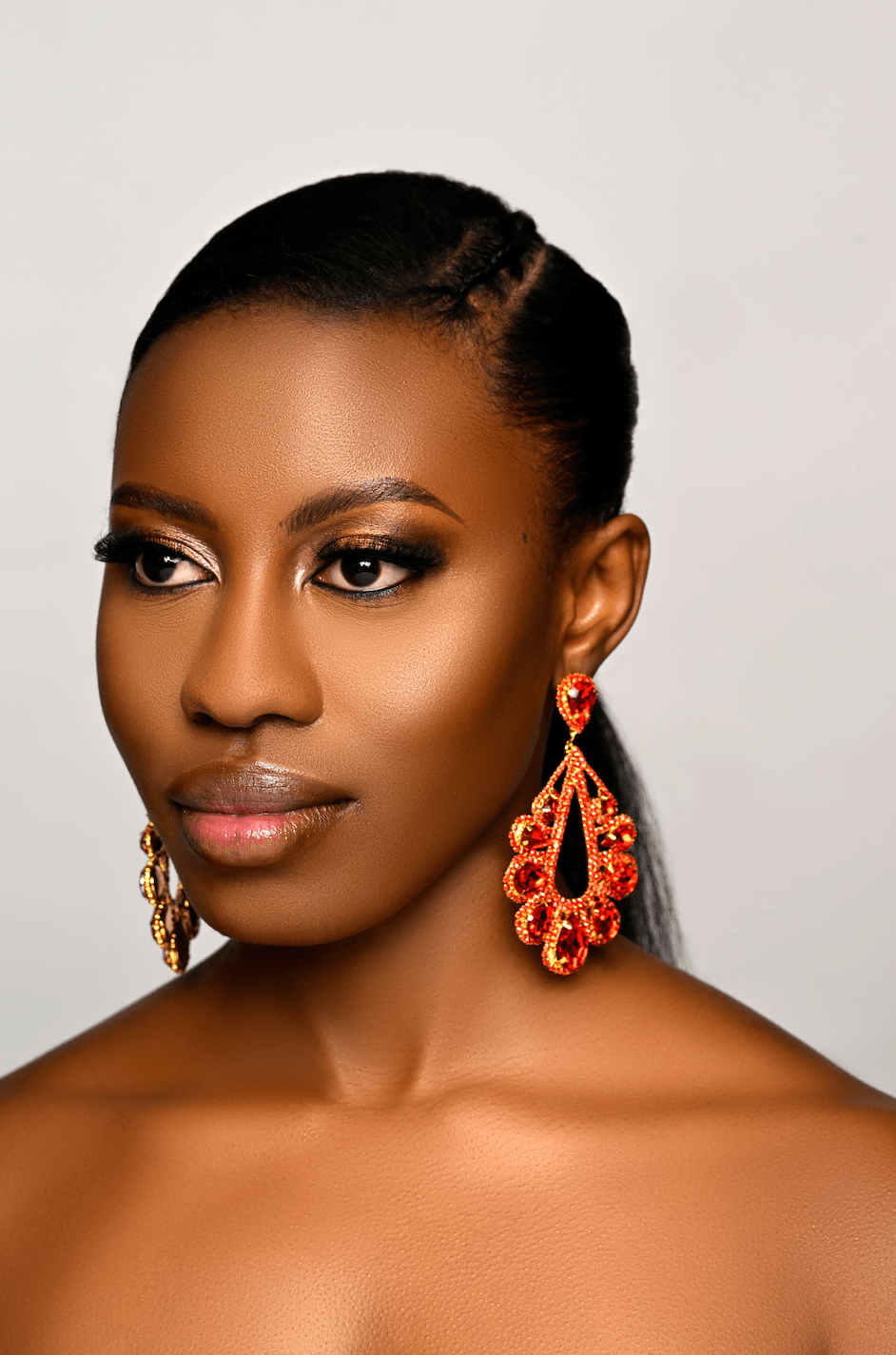 Luxury Teardrop Crystal Gemstones Rhinestones Statement Earrings - Fatisha Boutique