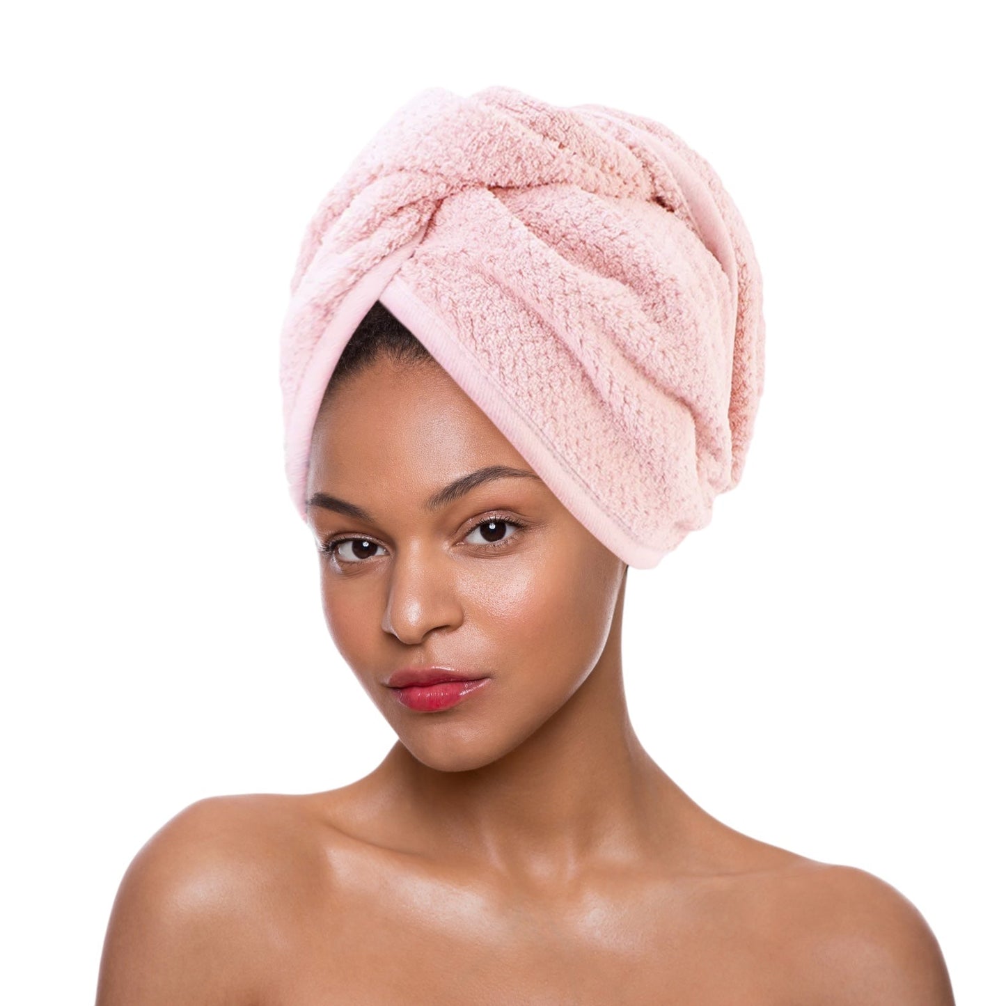 Microfiber Hair Towel Wrap | Super Absorbent & Quick Drying Hair Turban with Secure Button - Fatisha Boutique