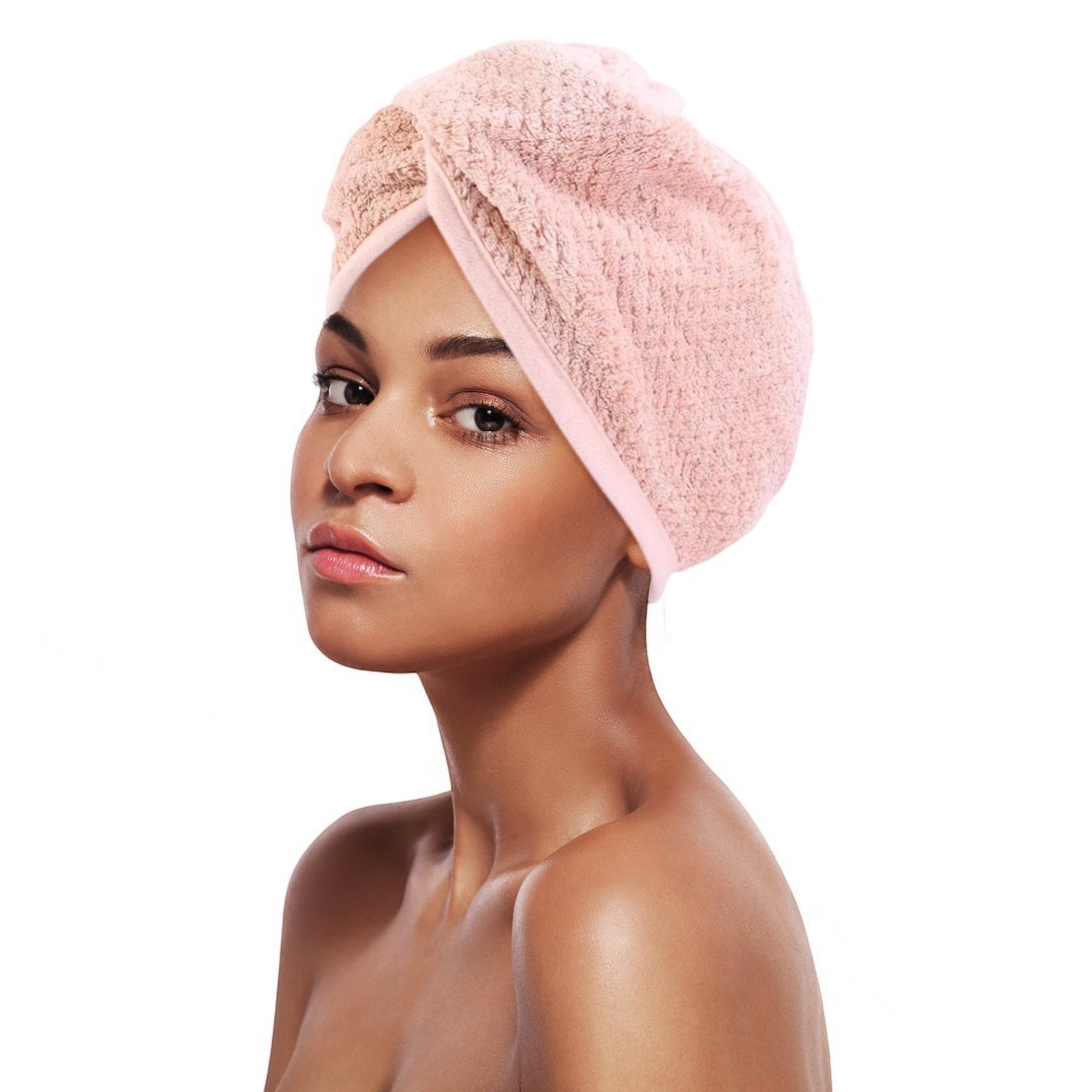 Microfiber Hair Towel Wrap | Super Absorbent & Quick Drying Hair Turban with Secure Button - Fatisha Boutique