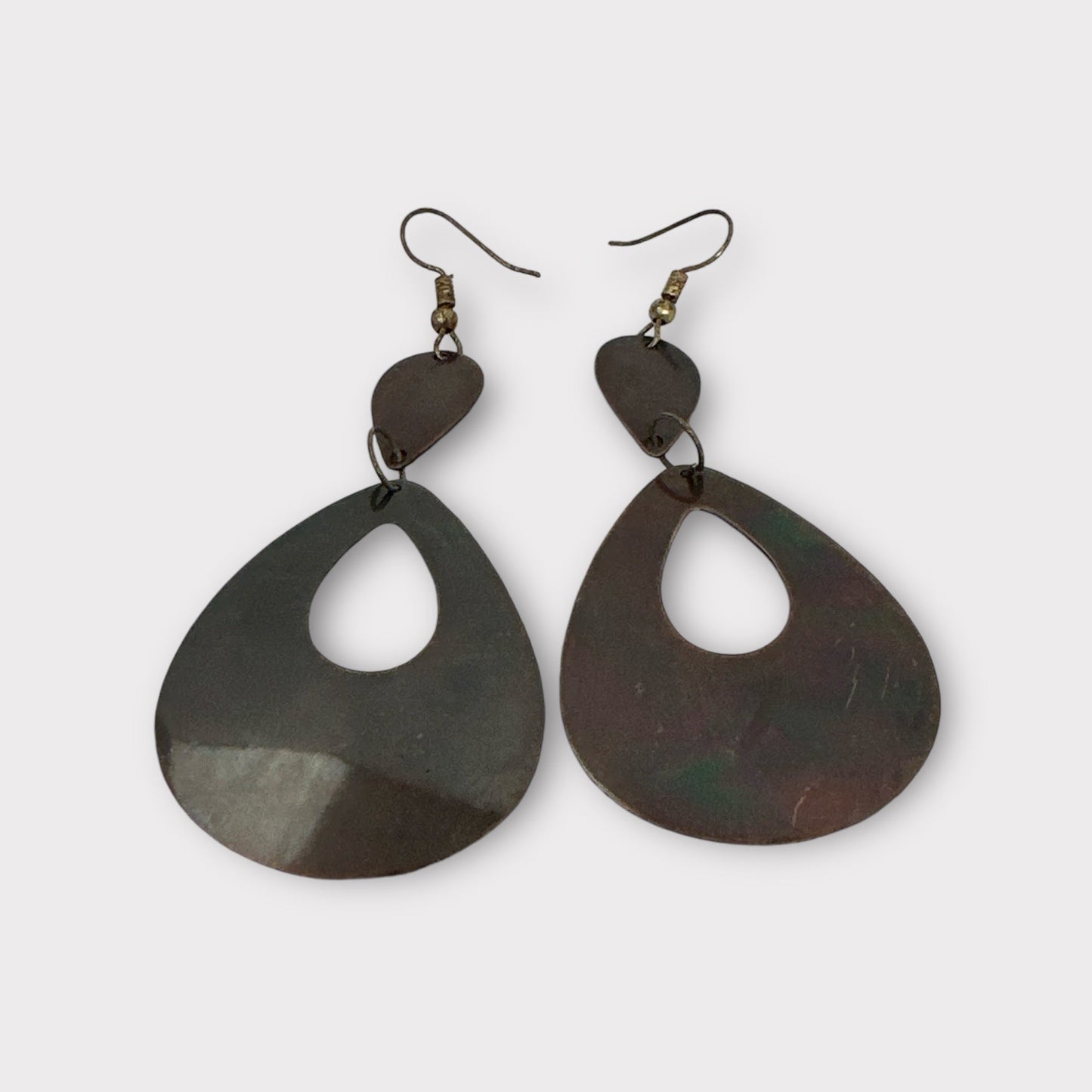 Minimalist Brown Drop Earrings – Lightweight Modern Statement Jewellery - Fatisha Boutique