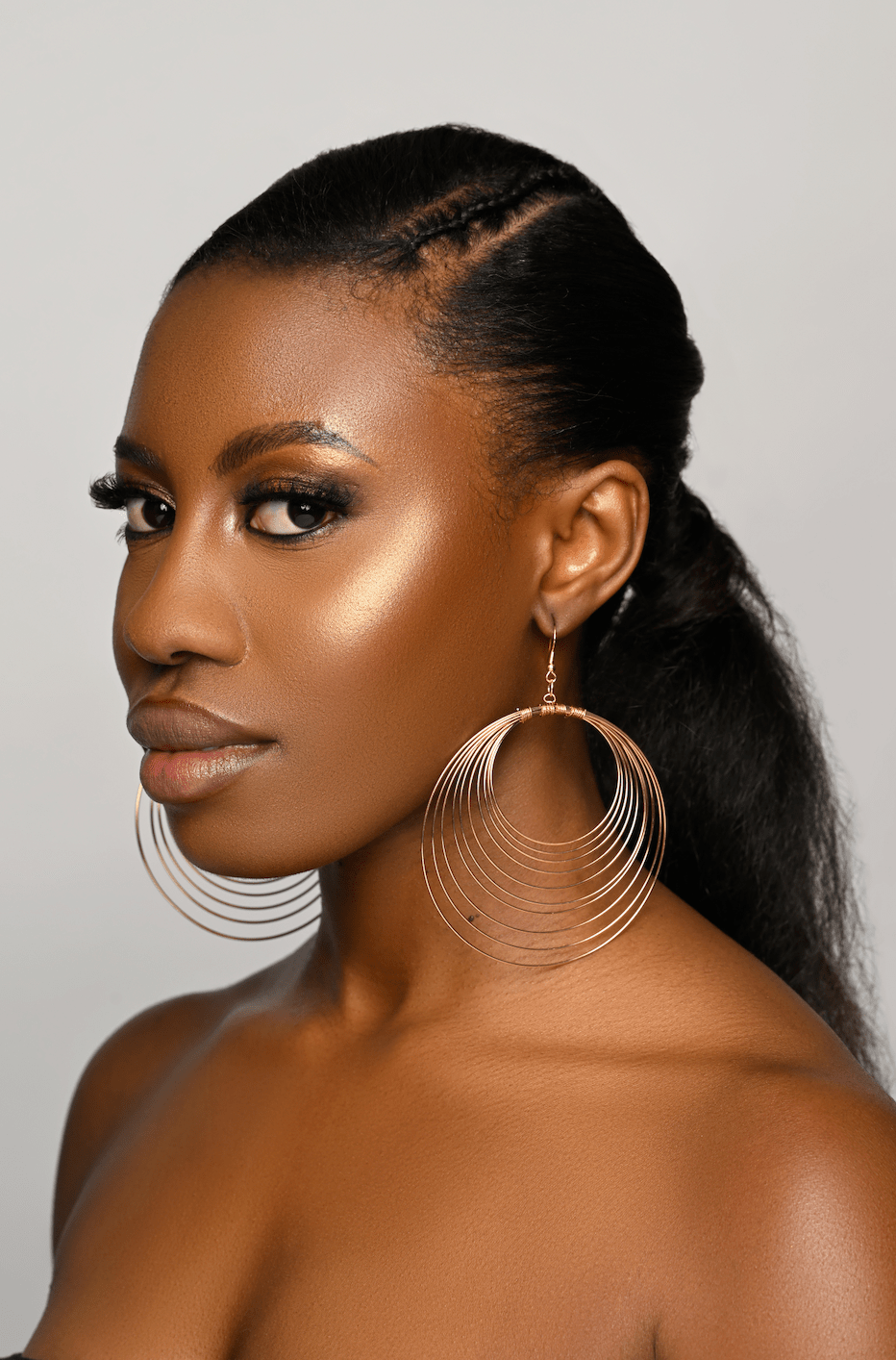 Multi Layered Metal Wire Round Statement Dangle Earrings - Fatisha Boutique