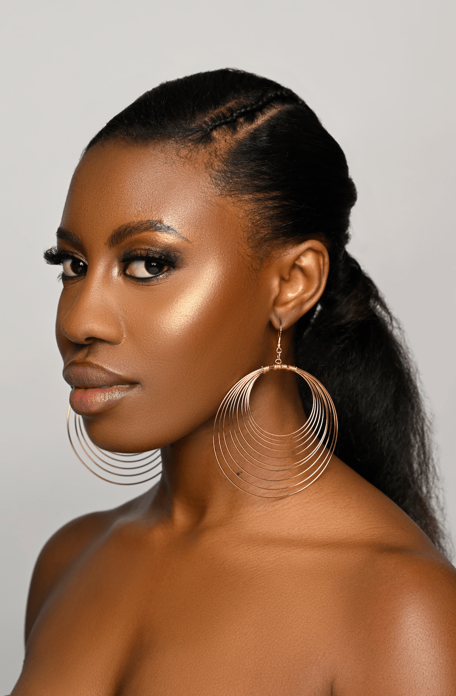 Multi Layered Metal Wire Round Statement Dangle Earrings - Fatisha Boutique