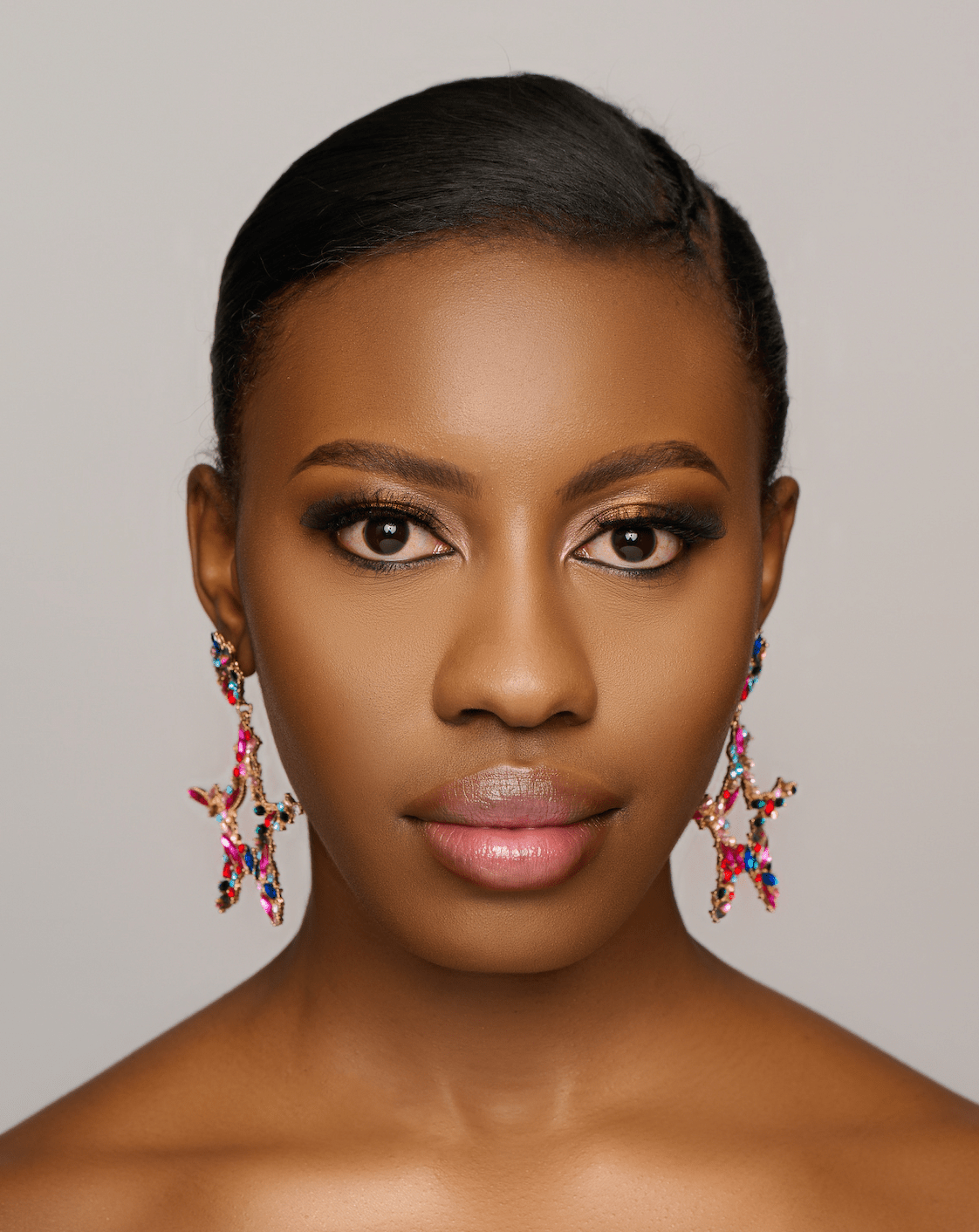 Multicoloured Crystal Statement Earrings – Bold and Vibrant Dangle Earrings for Women - Fatisha Boutique