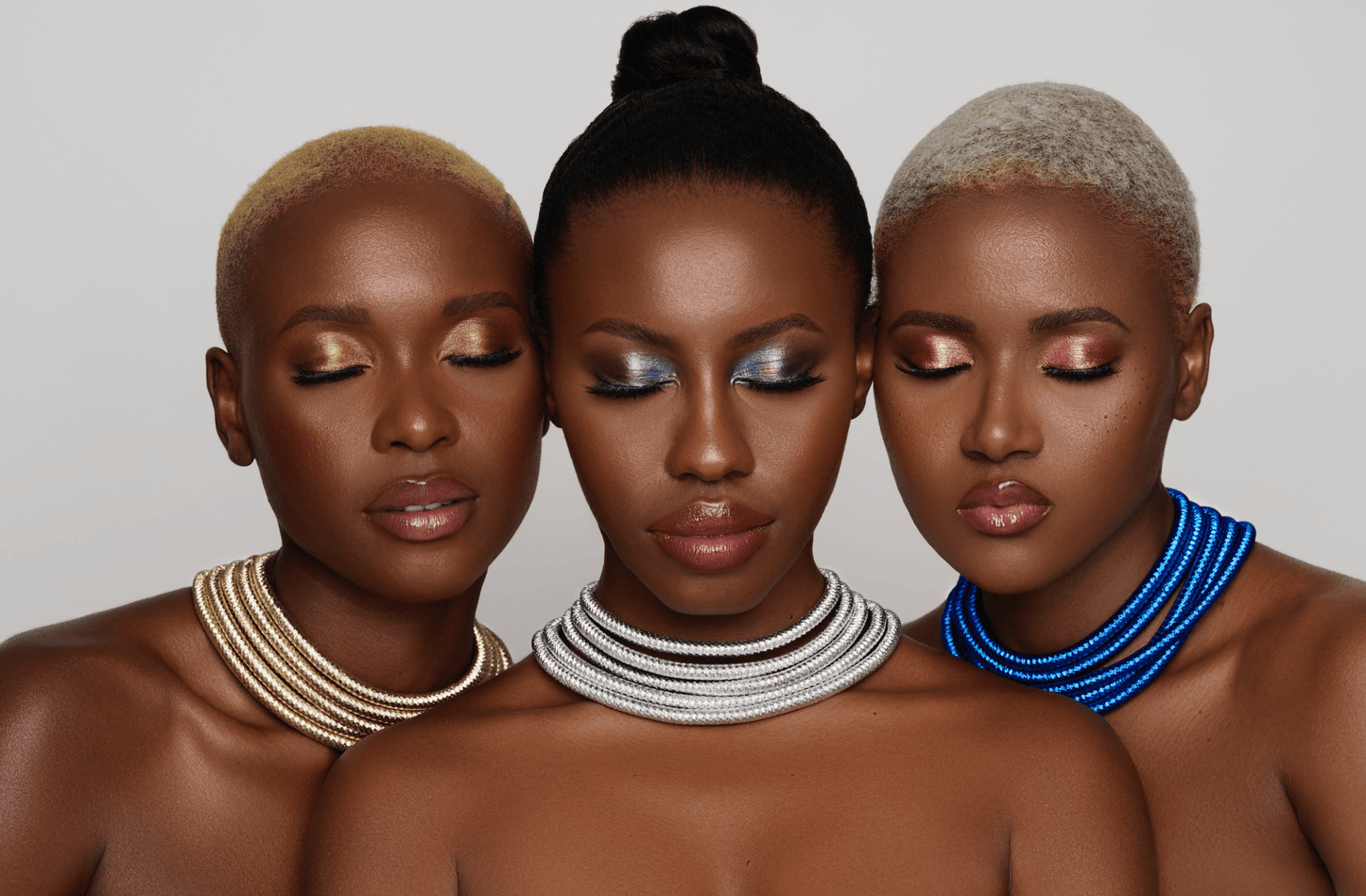 Multilayered Ropes With Magnetic Closure Collar Statement Choker Necklace Set - Fatisha Boutique