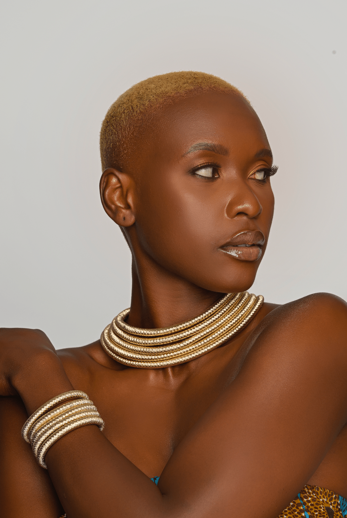 Multilayered Ropes With Magnetic Closure Collar Statement Choker Necklace Set - Fatisha Boutique