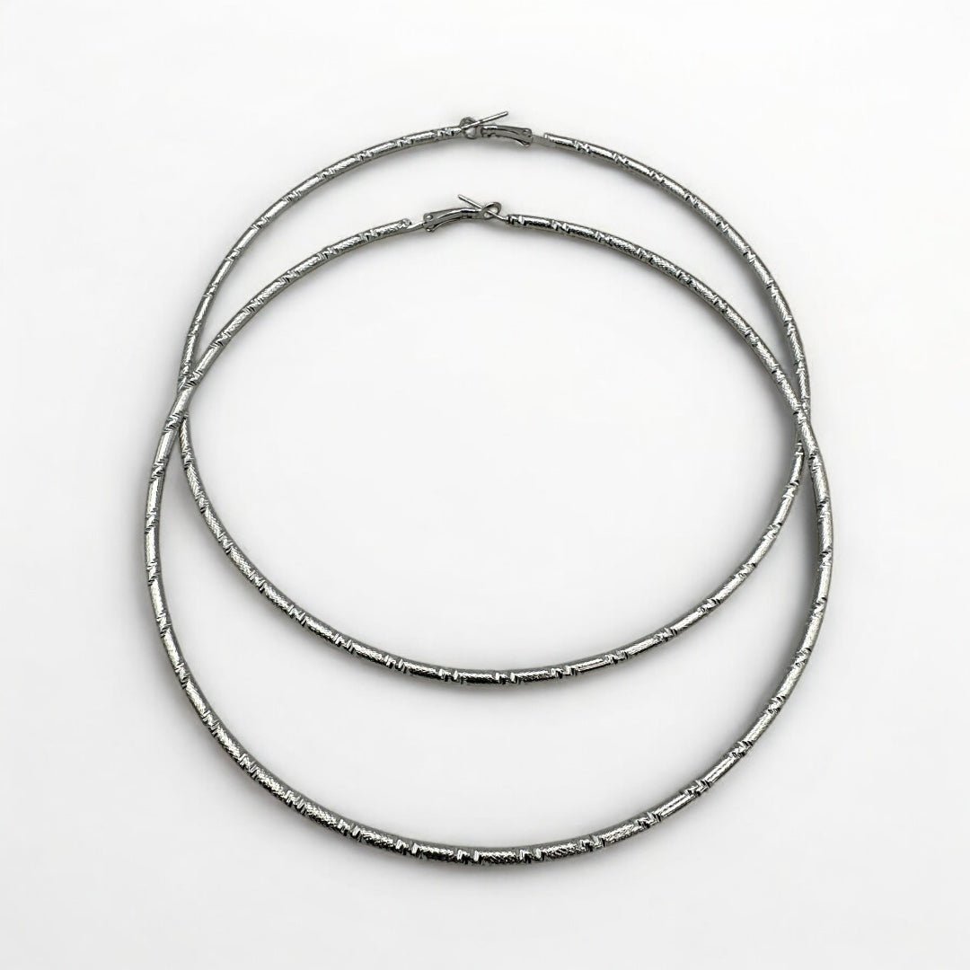 Oversized 12CM Chunky Thick Big Statement Hoop Earrings - Fatisha Boutique