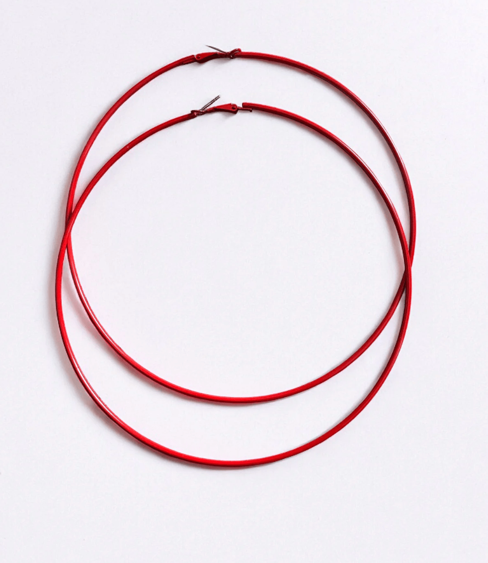 Oversized 13cm Hoop Earrings - Bold & Stylish - Fatisha Boutique