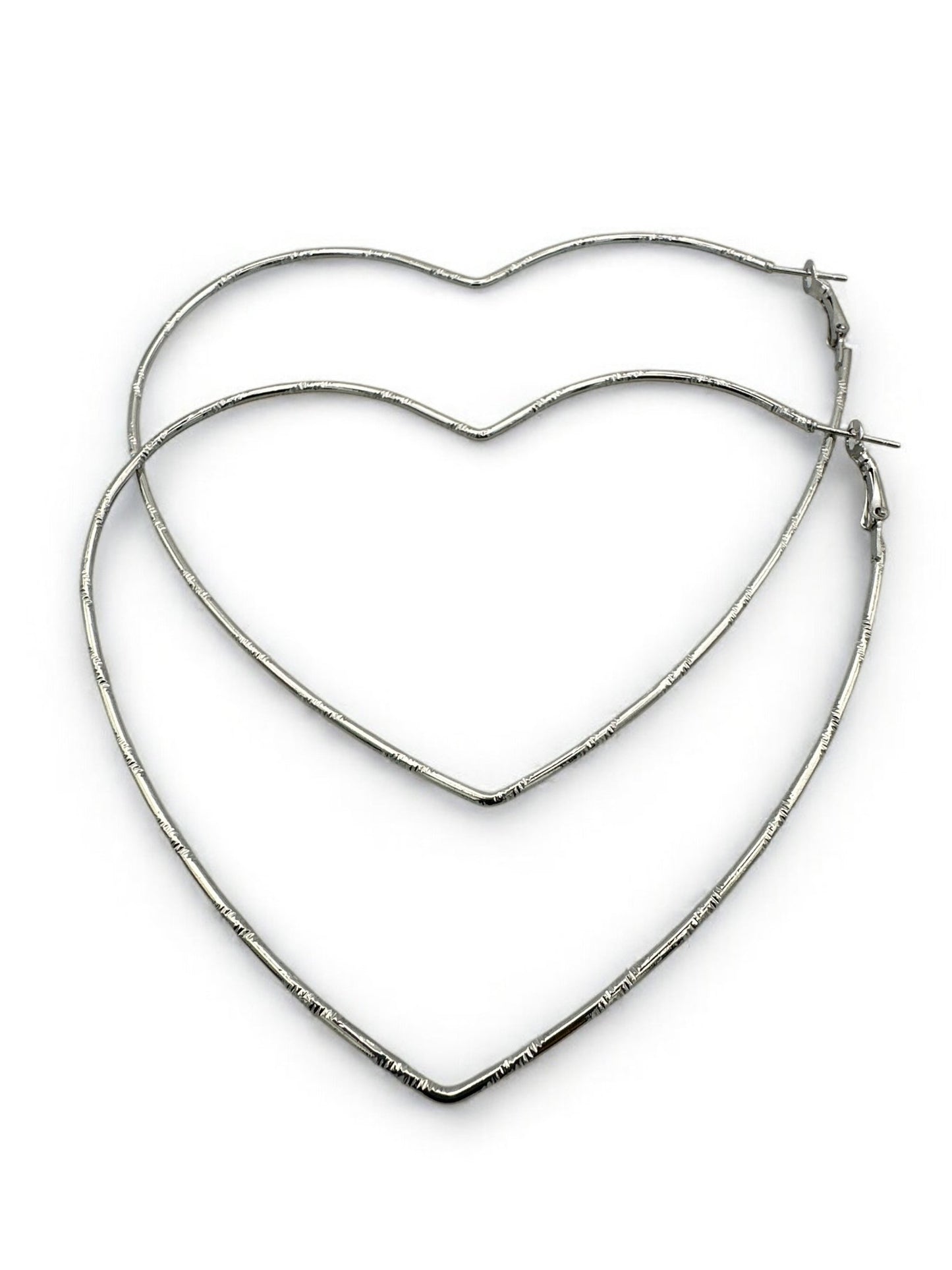 Oversized Heart Shaped Statement Hoop Earrings – Gold & Silver - Fatisha Boutique