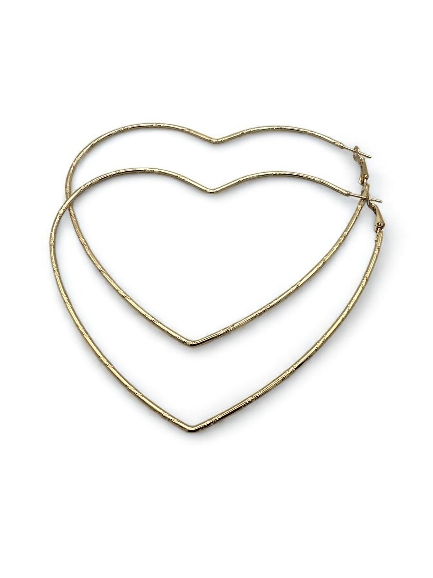 Oversized Heart Shaped Statement Hoop Earrings – Gold & Silver - Fatisha Boutique