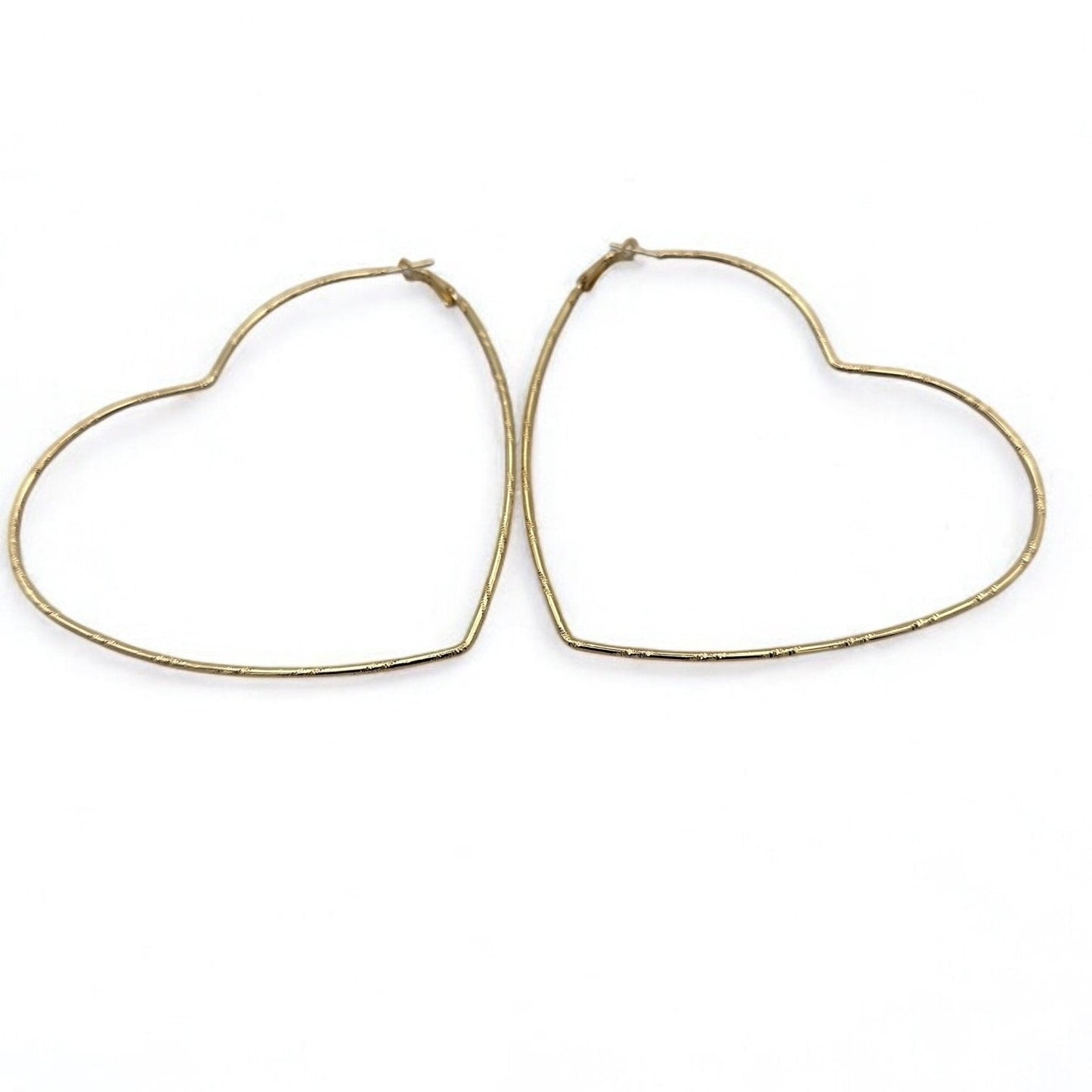 Oversized Heart Shaped Statement Hoop Earrings – Gold & Silver - Fatisha Boutique