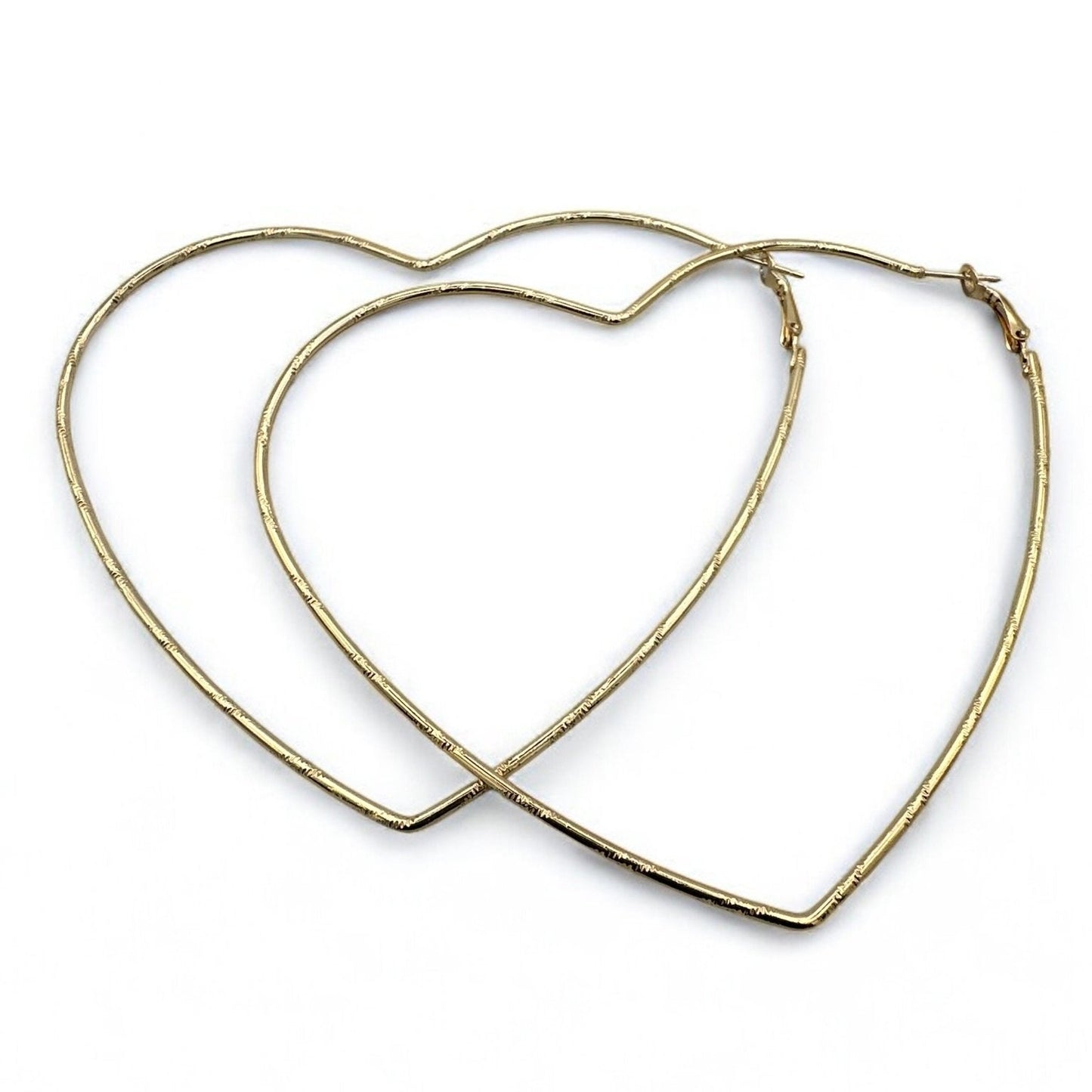 Oversized Heart Shaped Statement Hoop Earrings – Gold & Silver - Fatisha Boutique