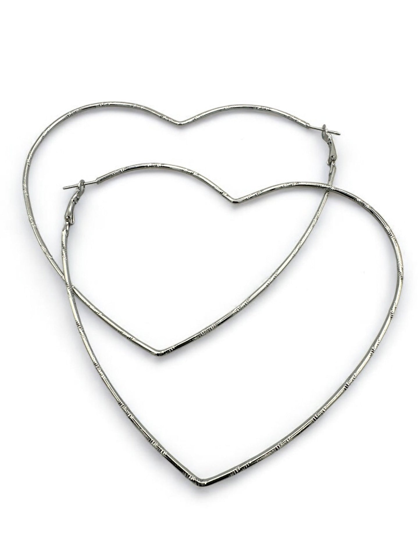 Oversized Heart Shaped Statement Hoop Earrings – Gold & Silver - Fatisha Boutique