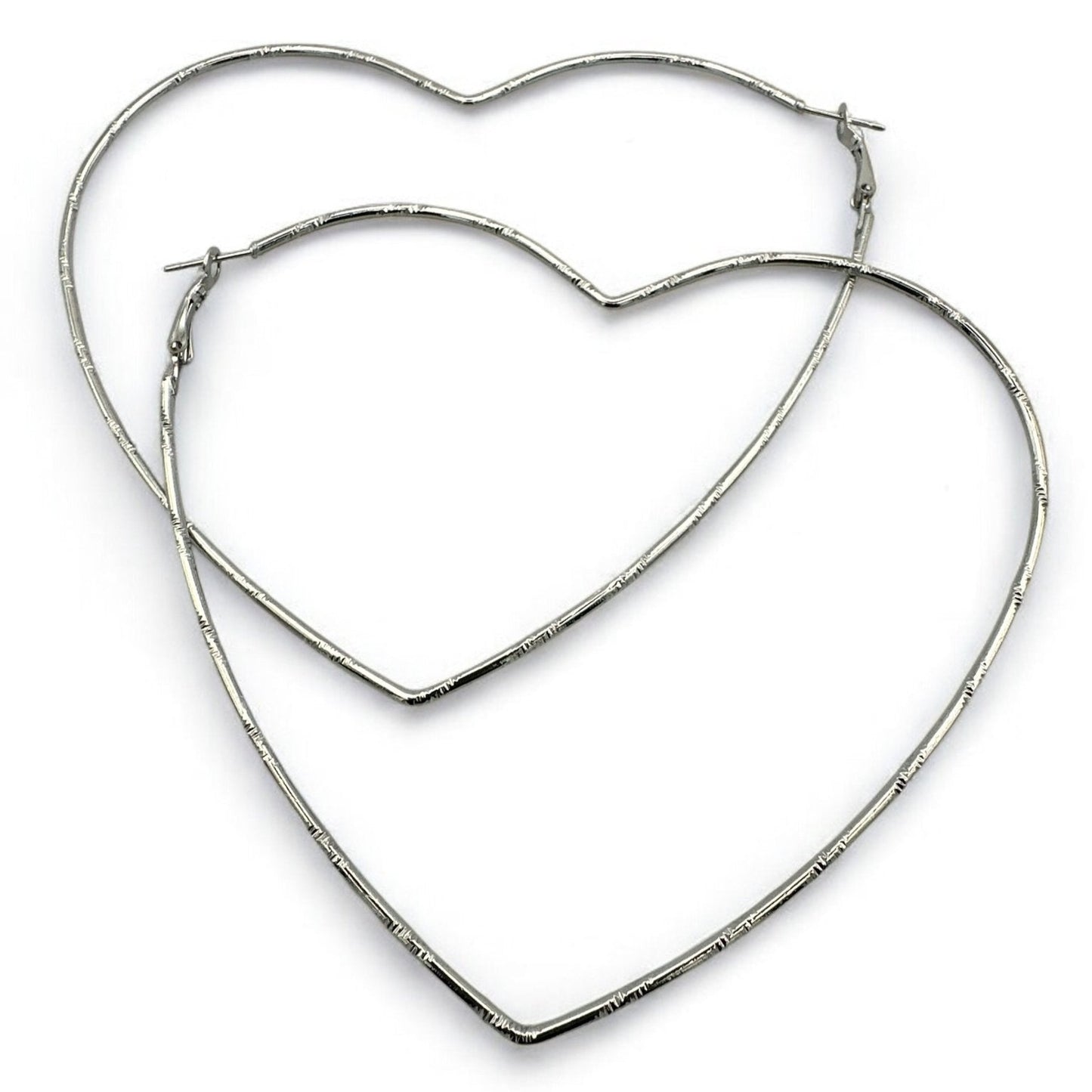 Oversized Heart Shaped Statement Hoop Earrings – Gold & Silver - Fatisha Boutique