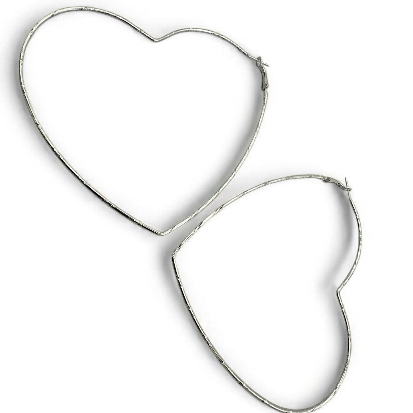 Oversized Heart Shaped Statement Hoop Earrings – Gold & Silver - Fatisha Boutique
