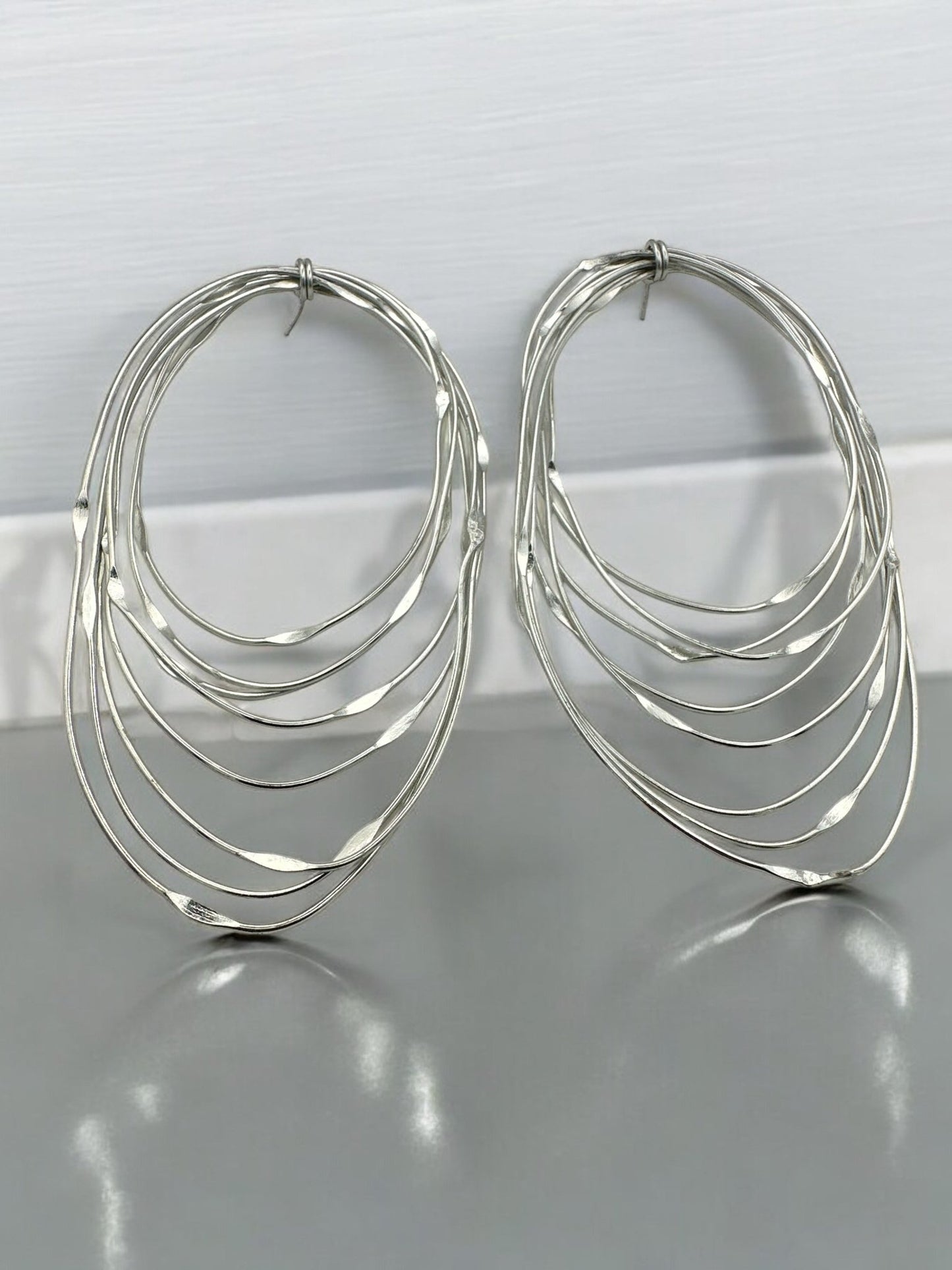 Oversized Layered Brass Hoop Earrings - Bold Statement Afrocentric Jewellery - Fatisha Boutique