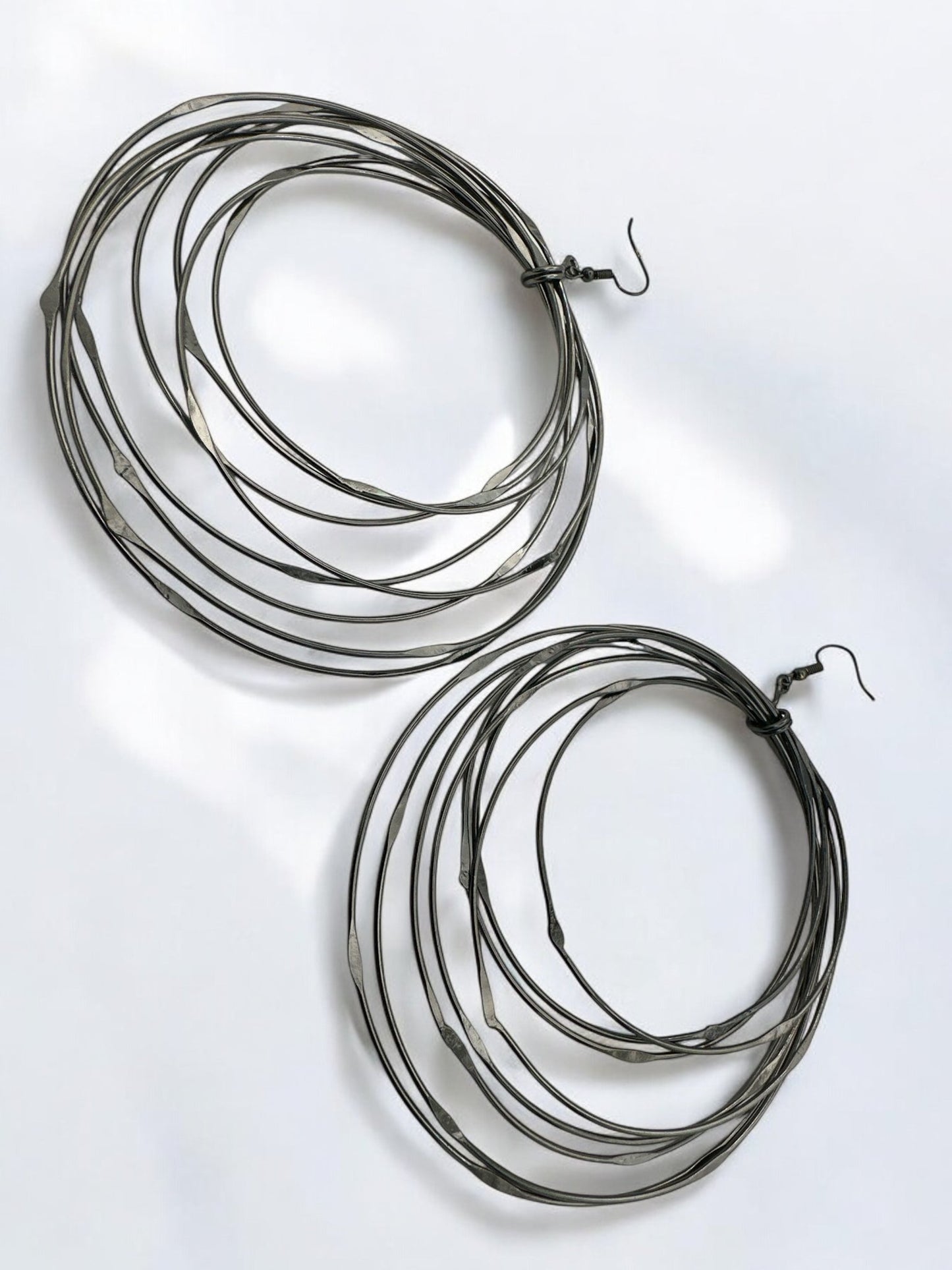 Oversized Multi - Hoop Wire Earrings - Bold Statement Jewellery - Fatisha Boutique