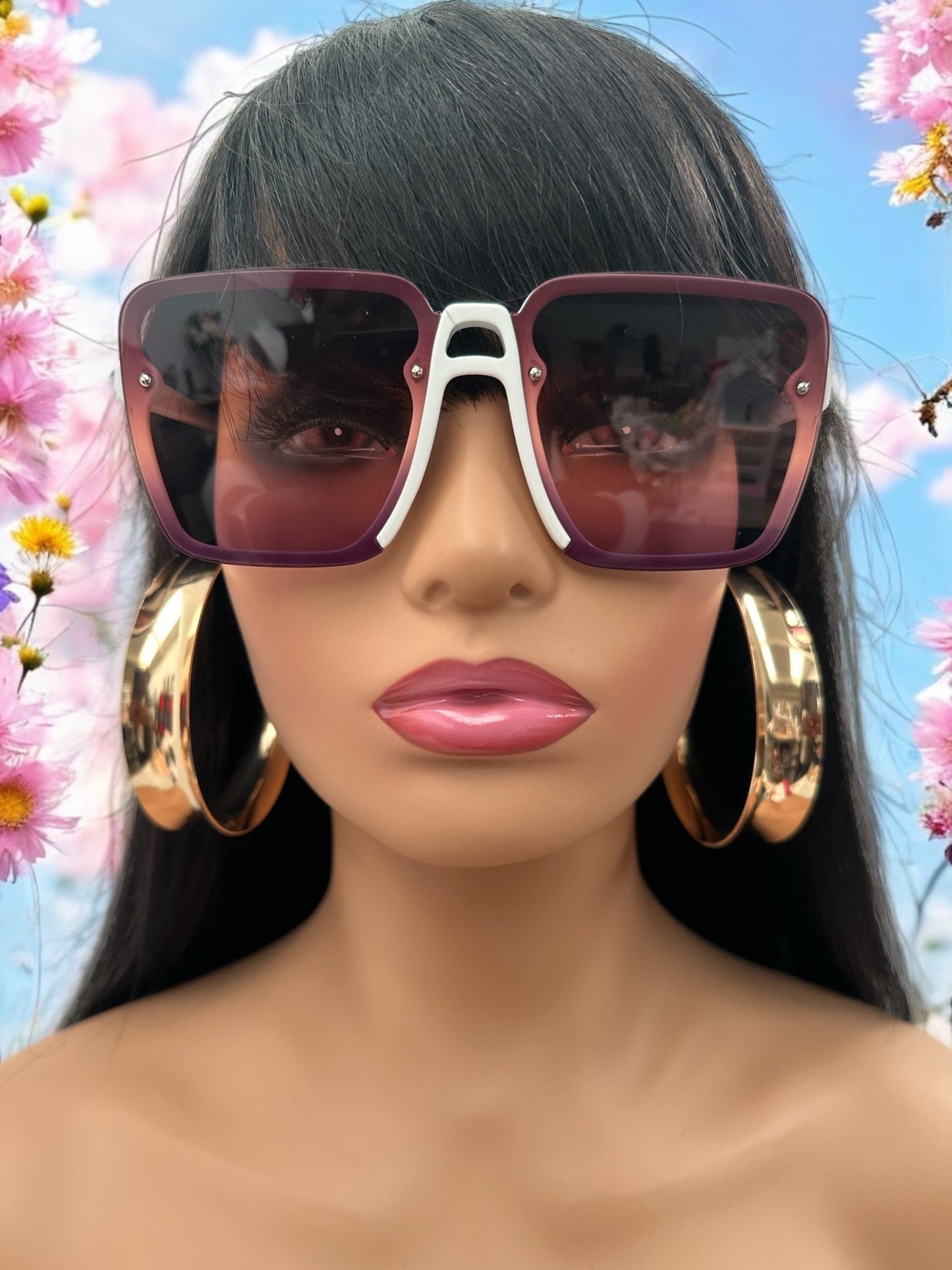 Oversized Square Trendy UV400 Sunglasses – Unisex Fashion Shades - Fatisha Boutique