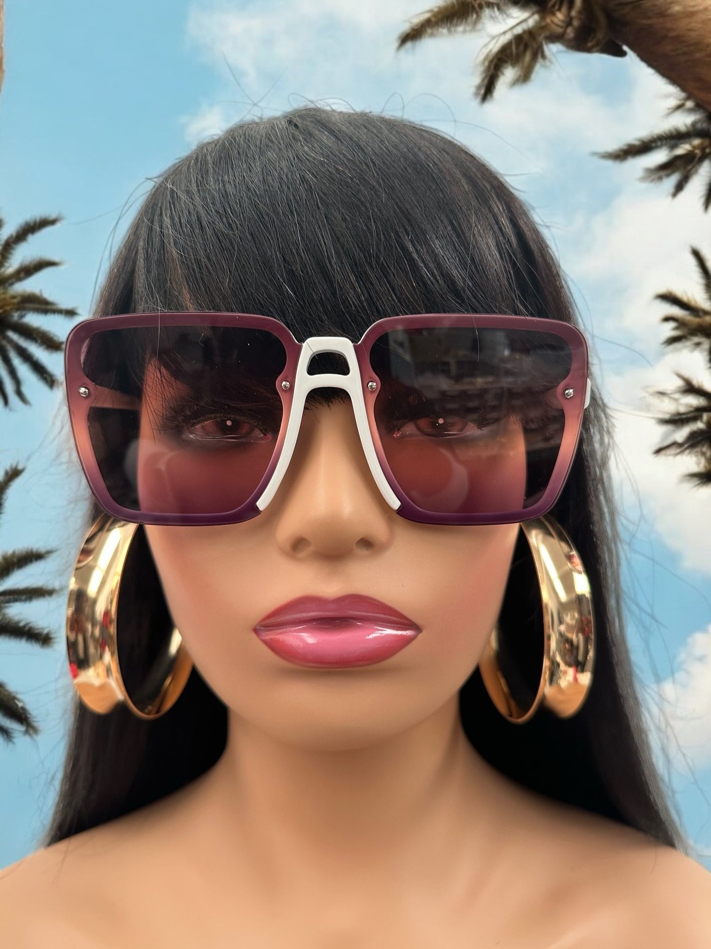 Oversized Square Trendy UV400 Sunglasses – Unisex Fashion Shades - Fatisha Boutique
