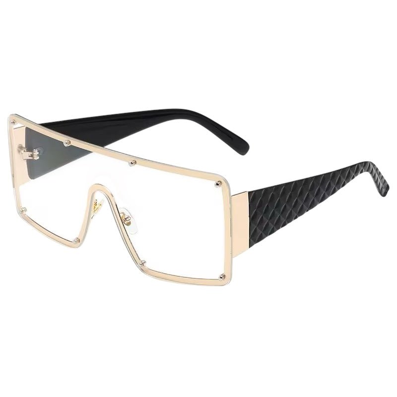 Oversized Trendy Shield Sunglasses – UV400 Gradient Lens Fashion Shades for Women - Fatisha Boutique