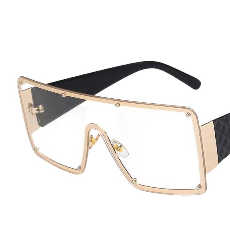 Oversized Trendy Shield Sunglasses – UV400 Gradient Lens Fashion Shades for Women - Fatisha Boutique